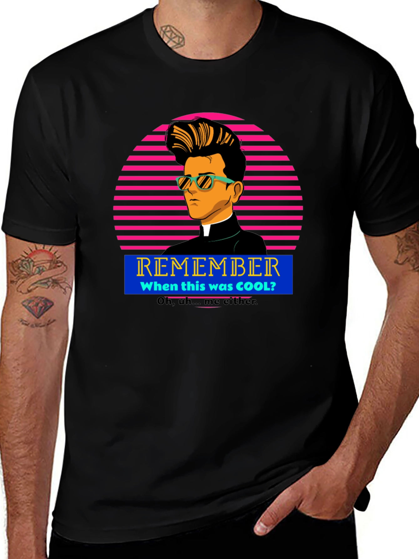 Variant 16 of Retro Cool Priest T-Shirt