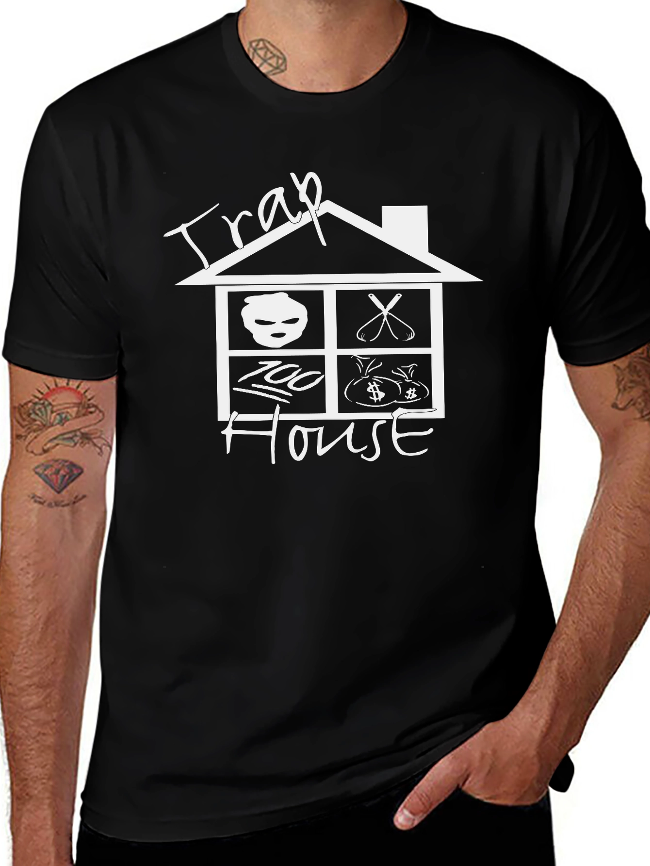 Variant 7 of Trap House Graphic Tee - Urban Style