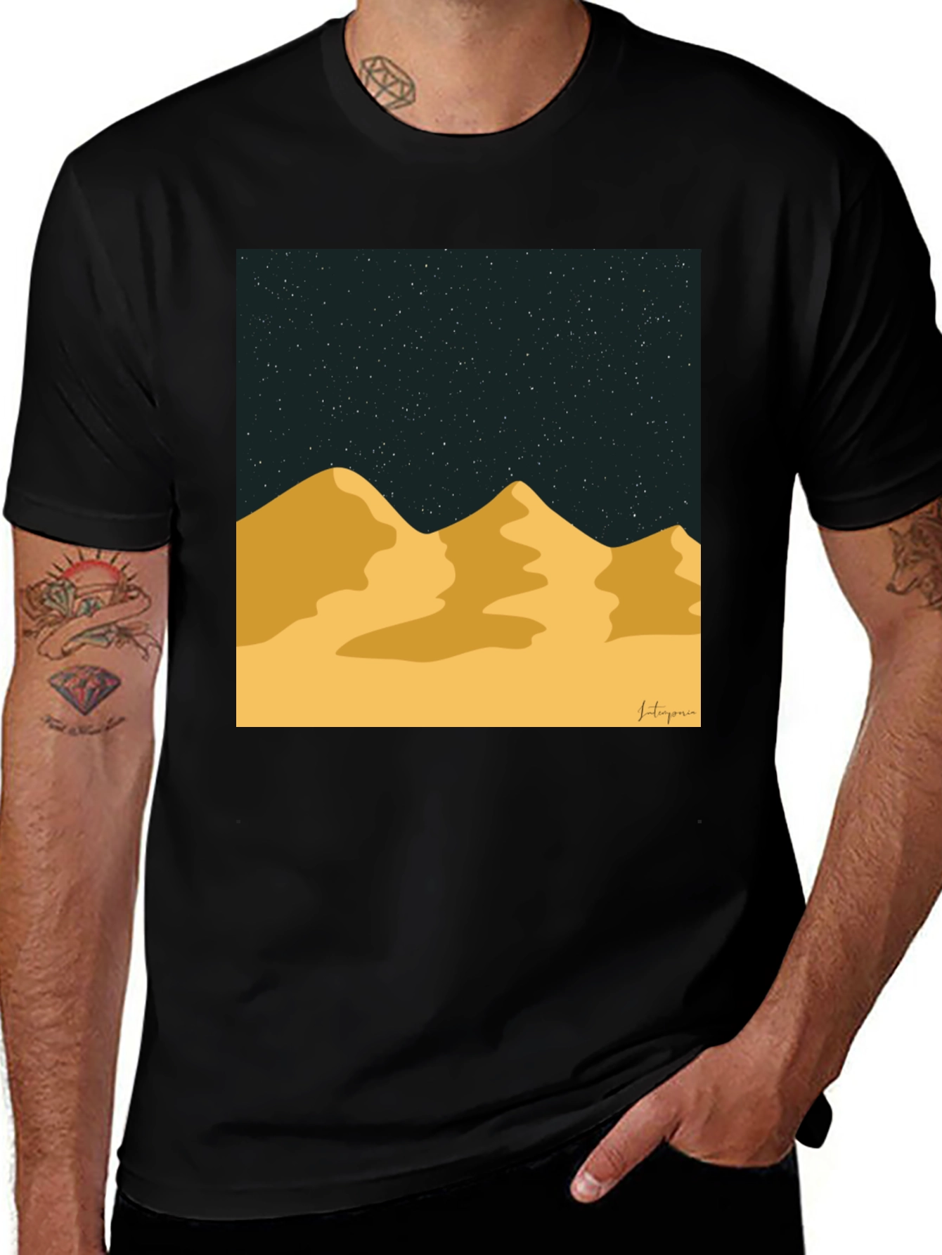 Variant 15 of Desert Nights Graphic Tee - Modern Casual Style