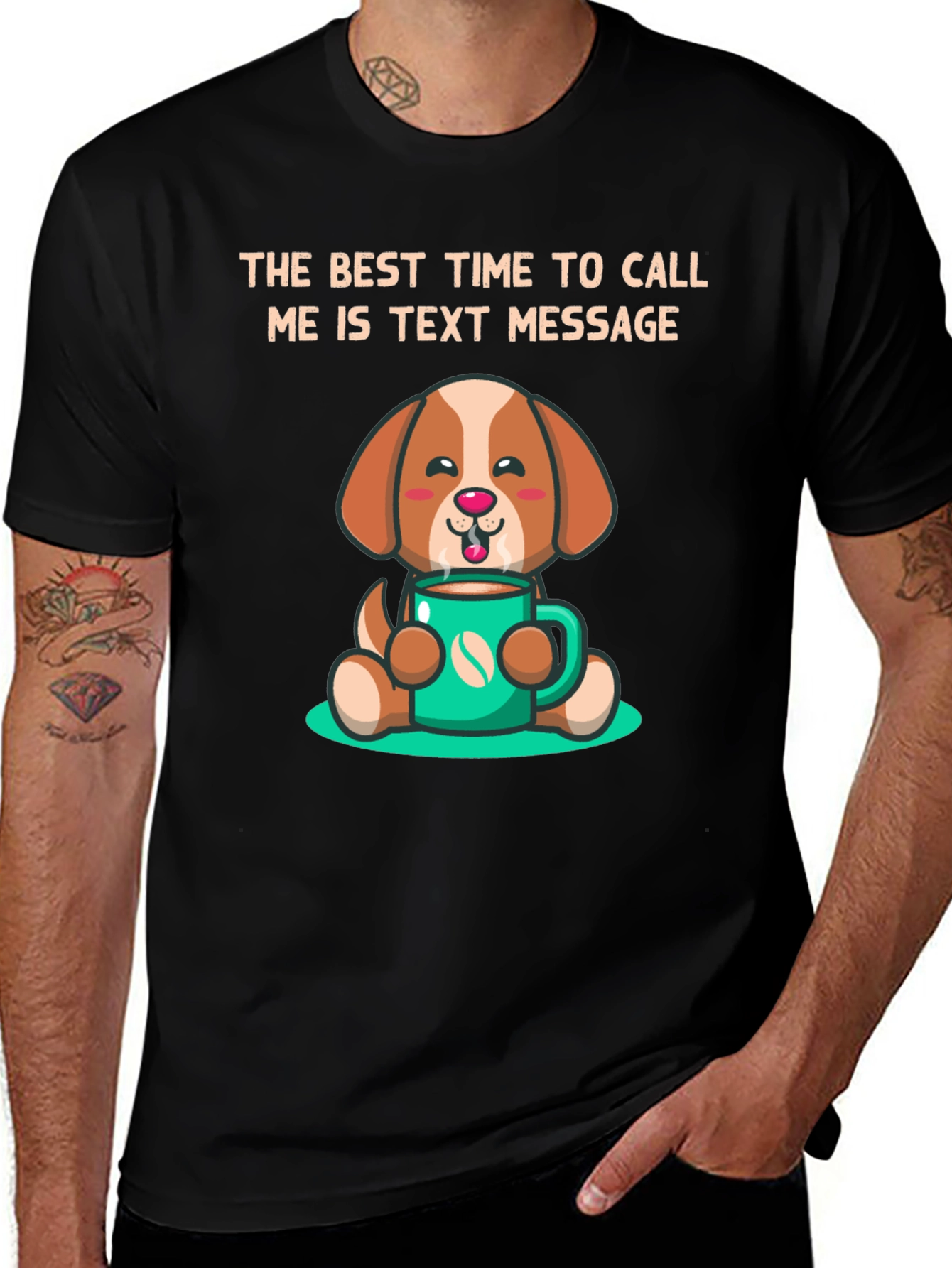 Variant 24 of Text Message Dog Graphic T-Shirt