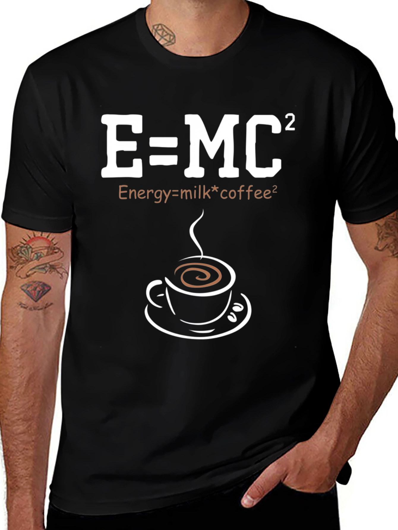 Variant 4 of E=MC² Coffee Humor T-Shirt
