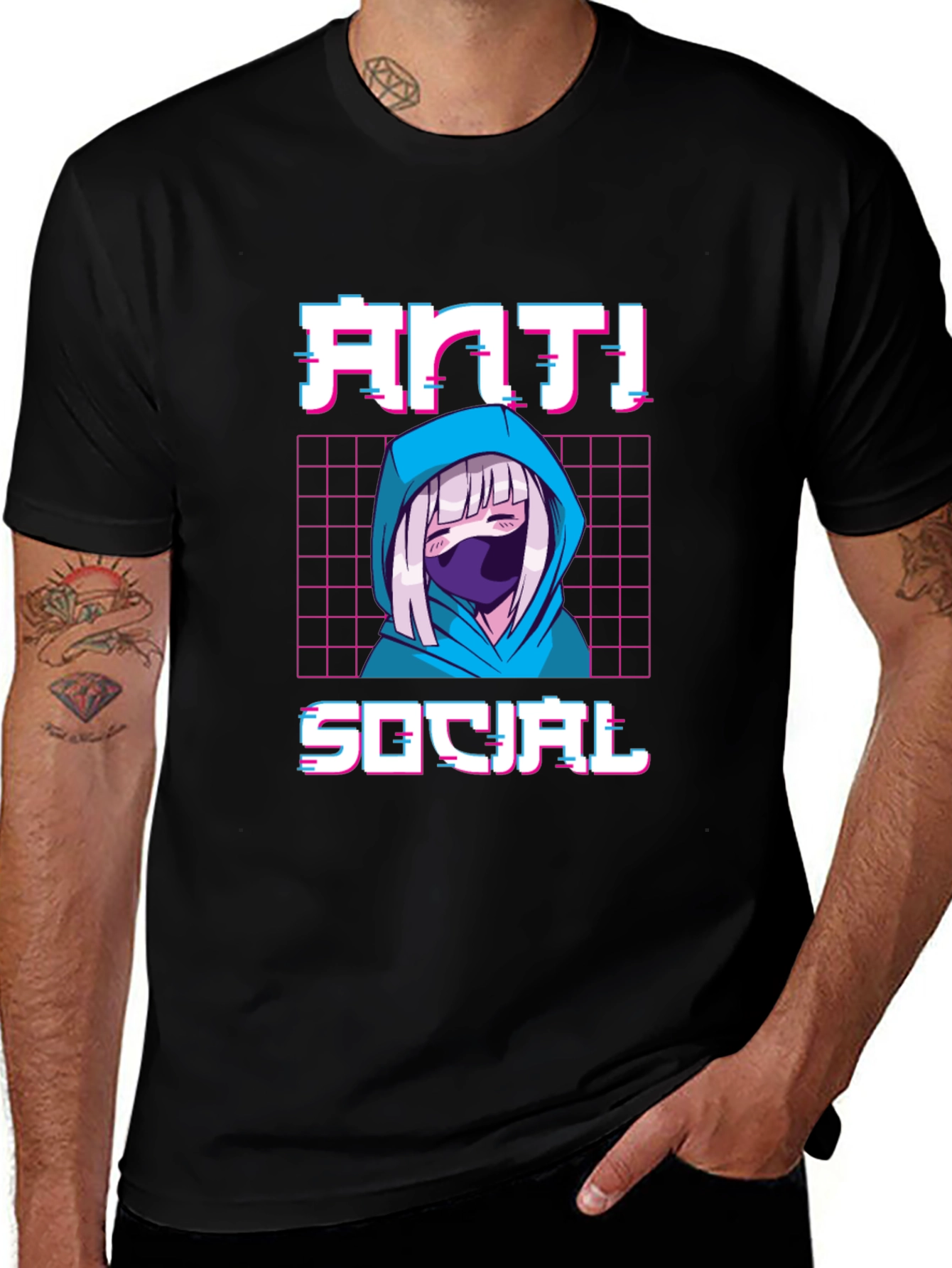 Variant 13 of Anti Social Anime T-Shirt