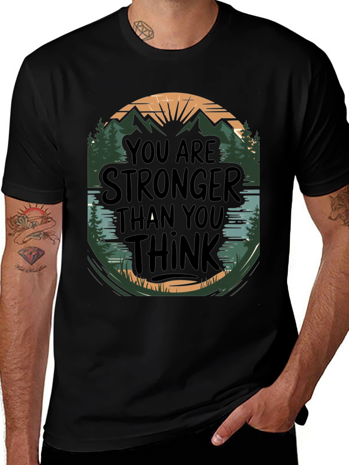 Variant 12 of Motivational Stronger Than You Think T-Shirt