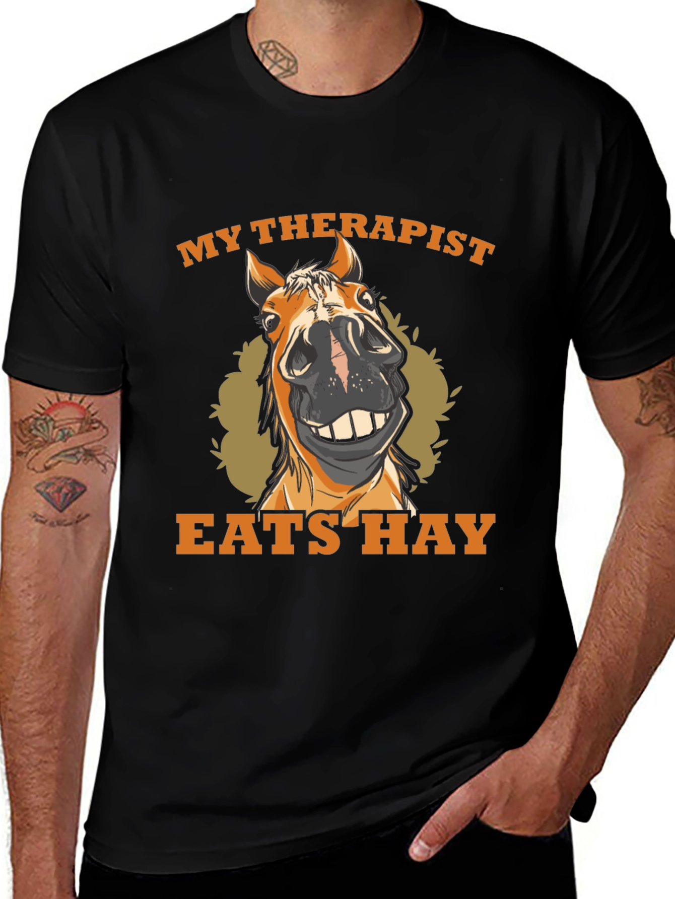 Variant 7 of My Therapist Eats Hay T-Shirt Funny Horse Tee