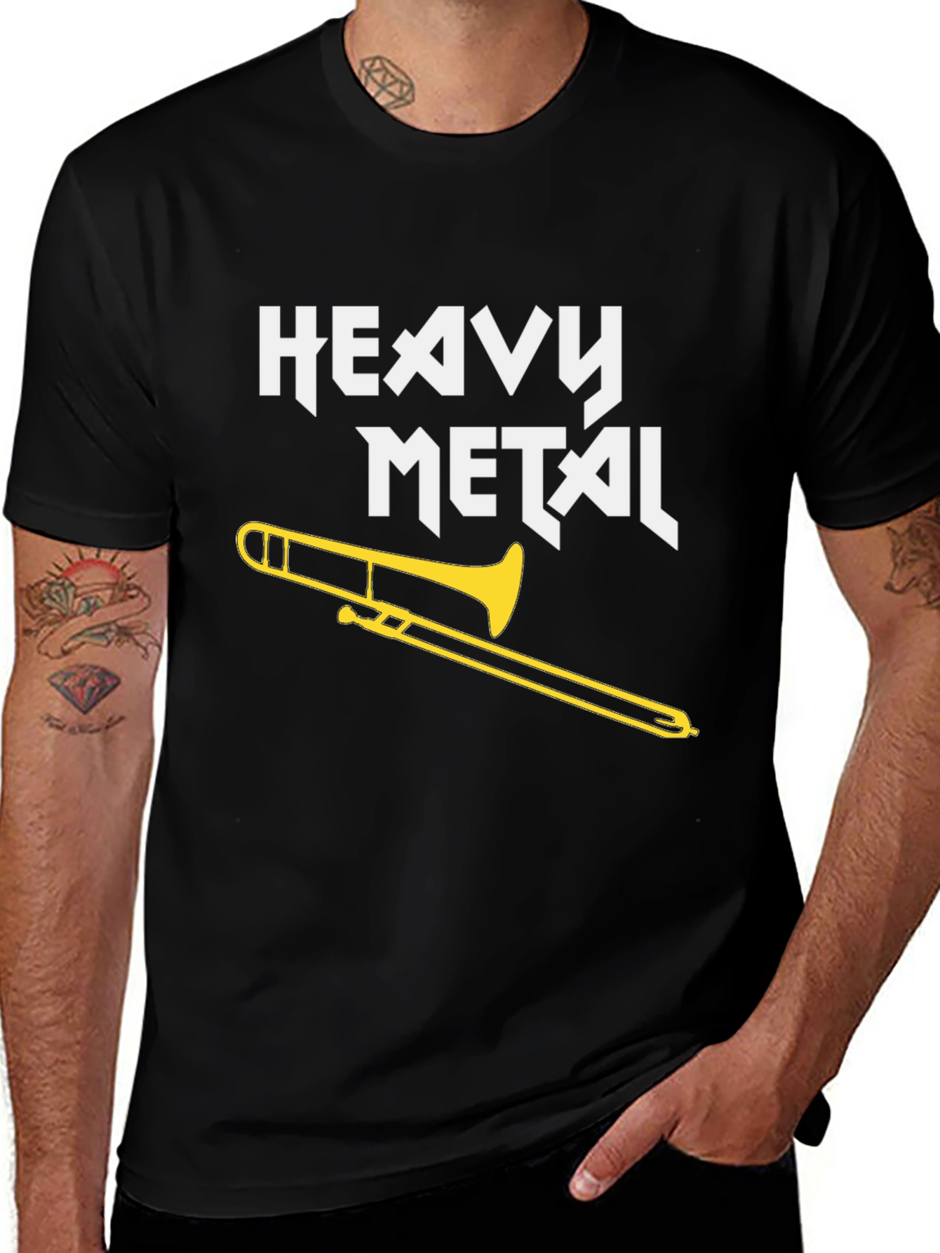Heavy Metal Trombone T-Shirt - Black