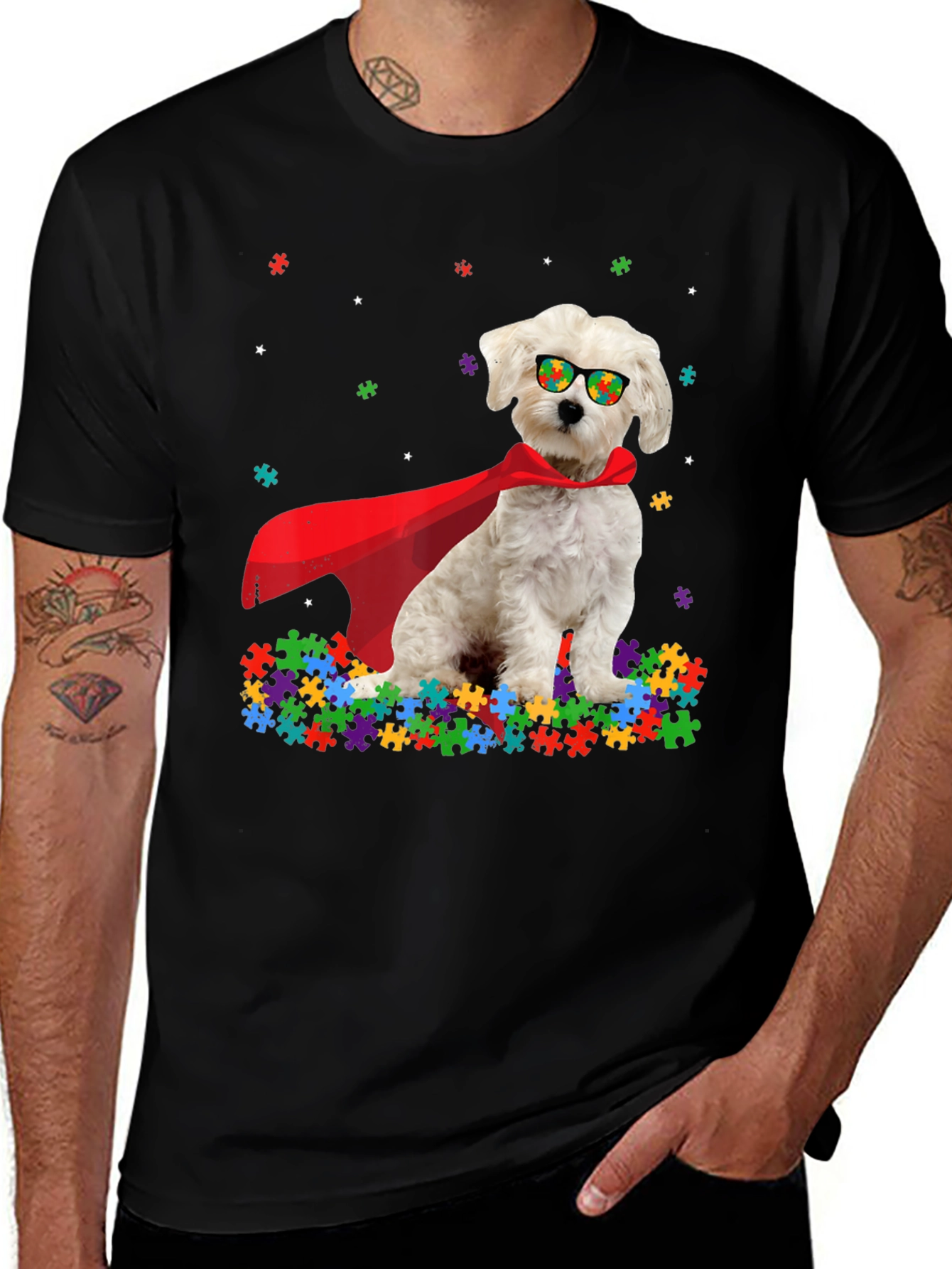Variant 17 of Autism Awareness Dog Graphic Tee
