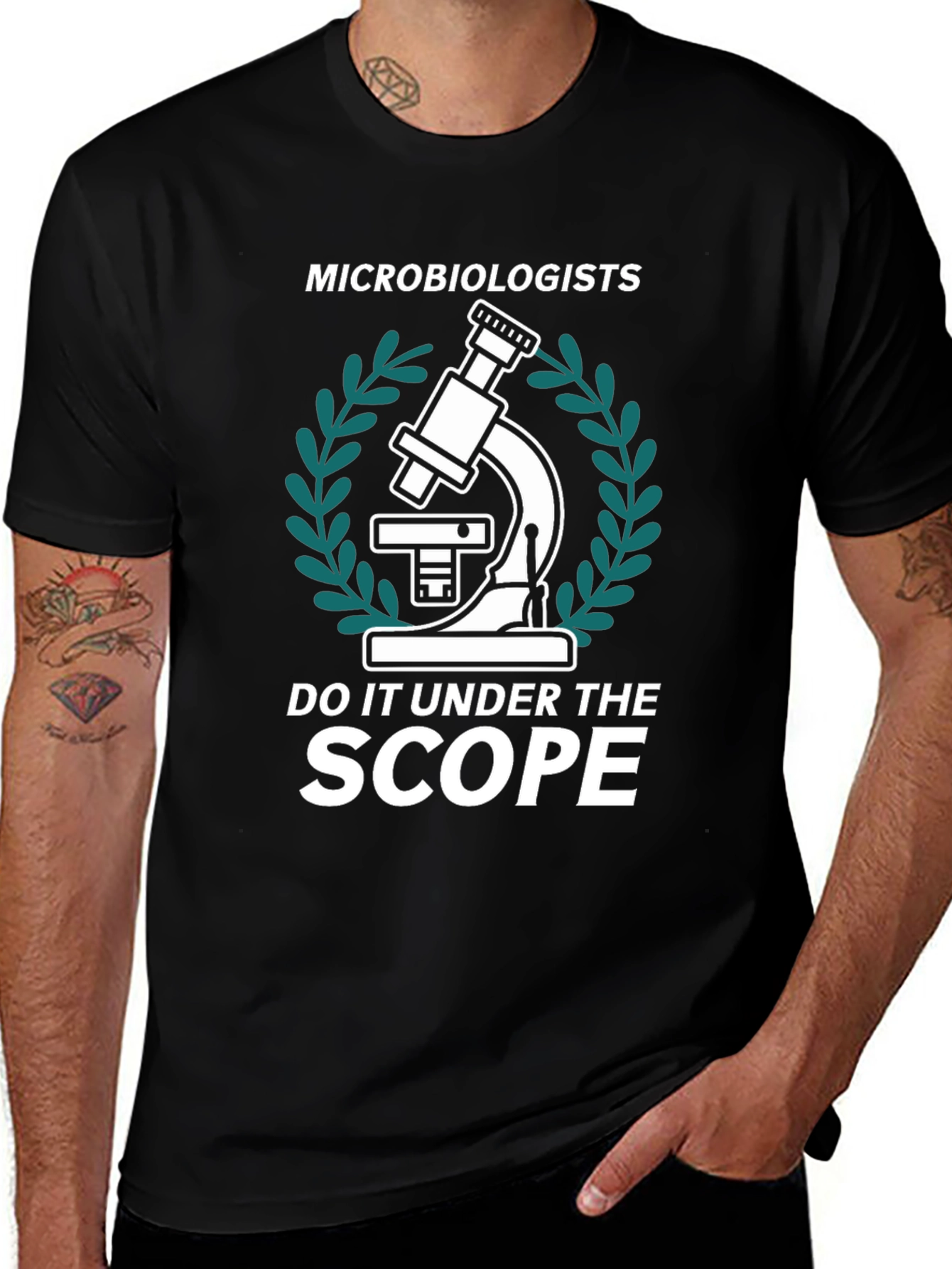 Variant 19 of Microbiologists Do It Under The Scope T-Shirt