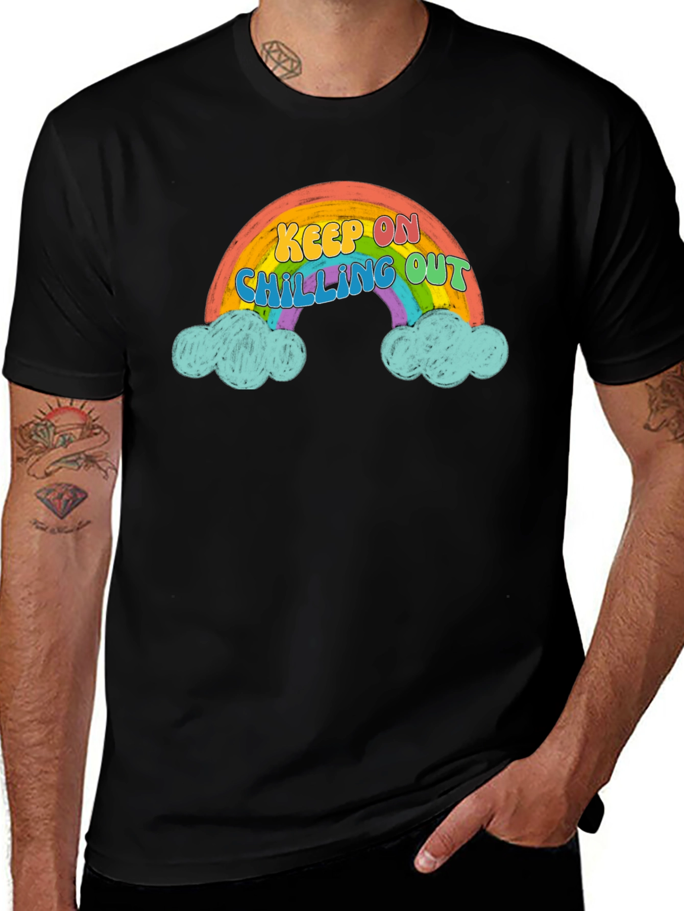 Variant 15 of Keep On Chilling Out Rainbow T-Shirt