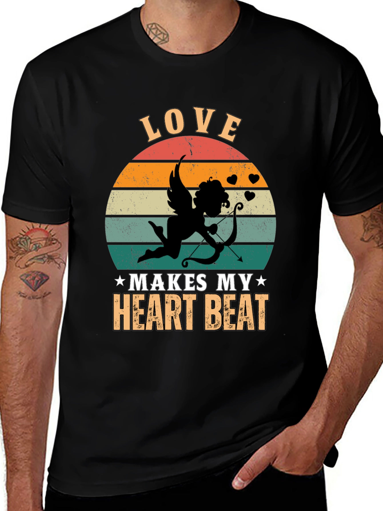 Variant 7 of Love Makes My Heart Beat T-Shirt