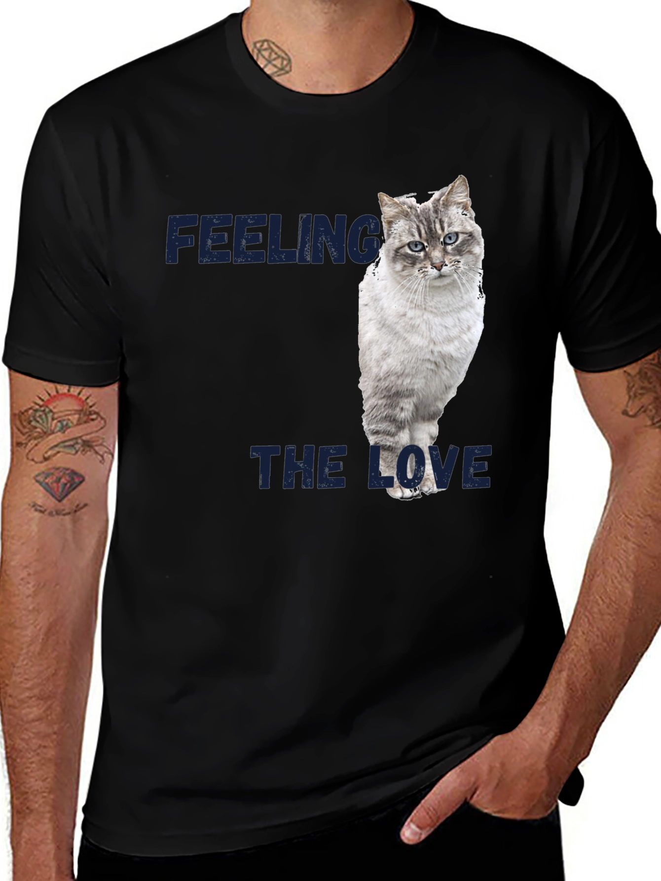 Variant 27 of Feeling the Love Cat Graphic T-Shirt