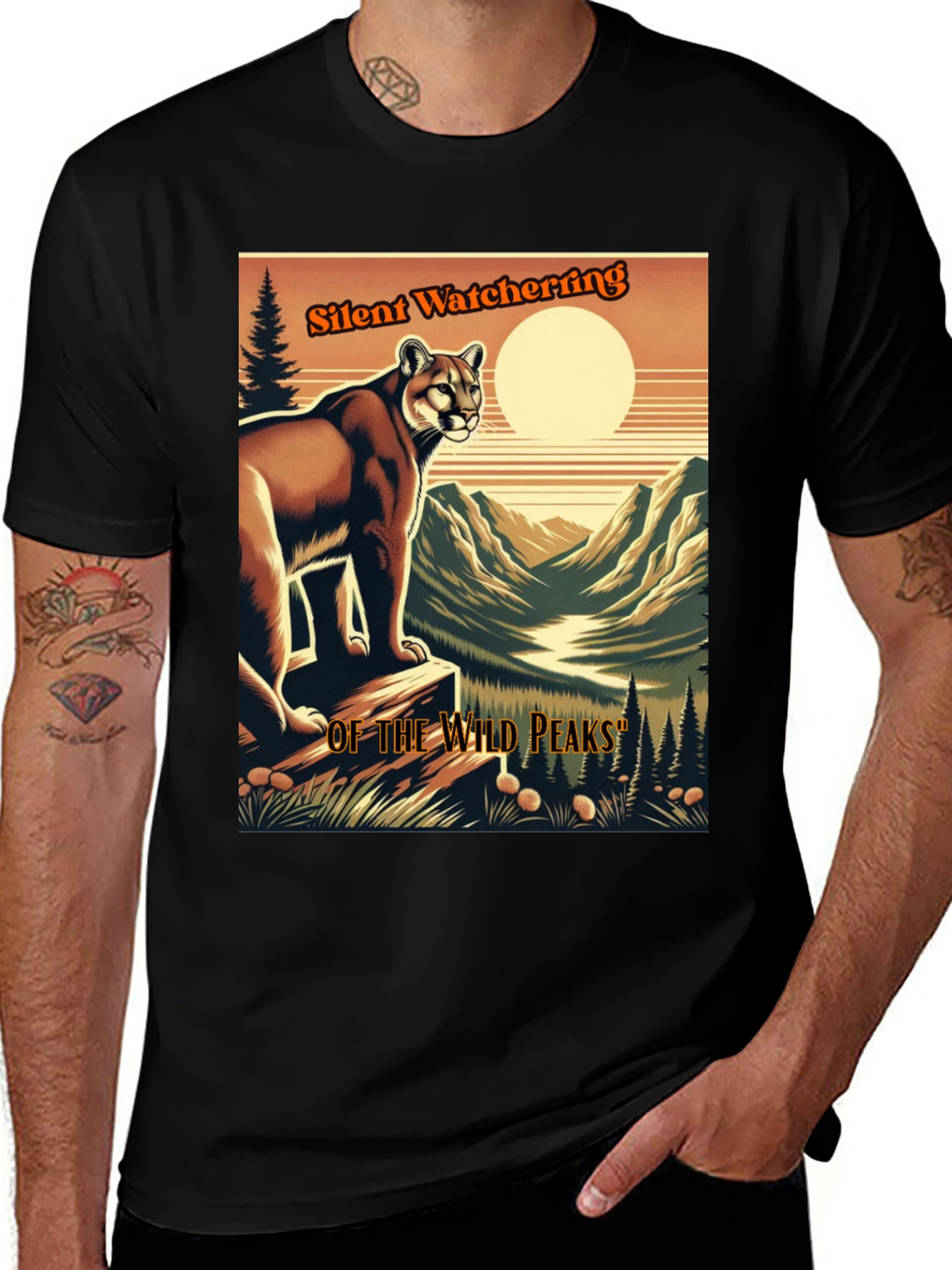 Variant 16 of Silent Watcher T-Shirt | Wild Peaks Design