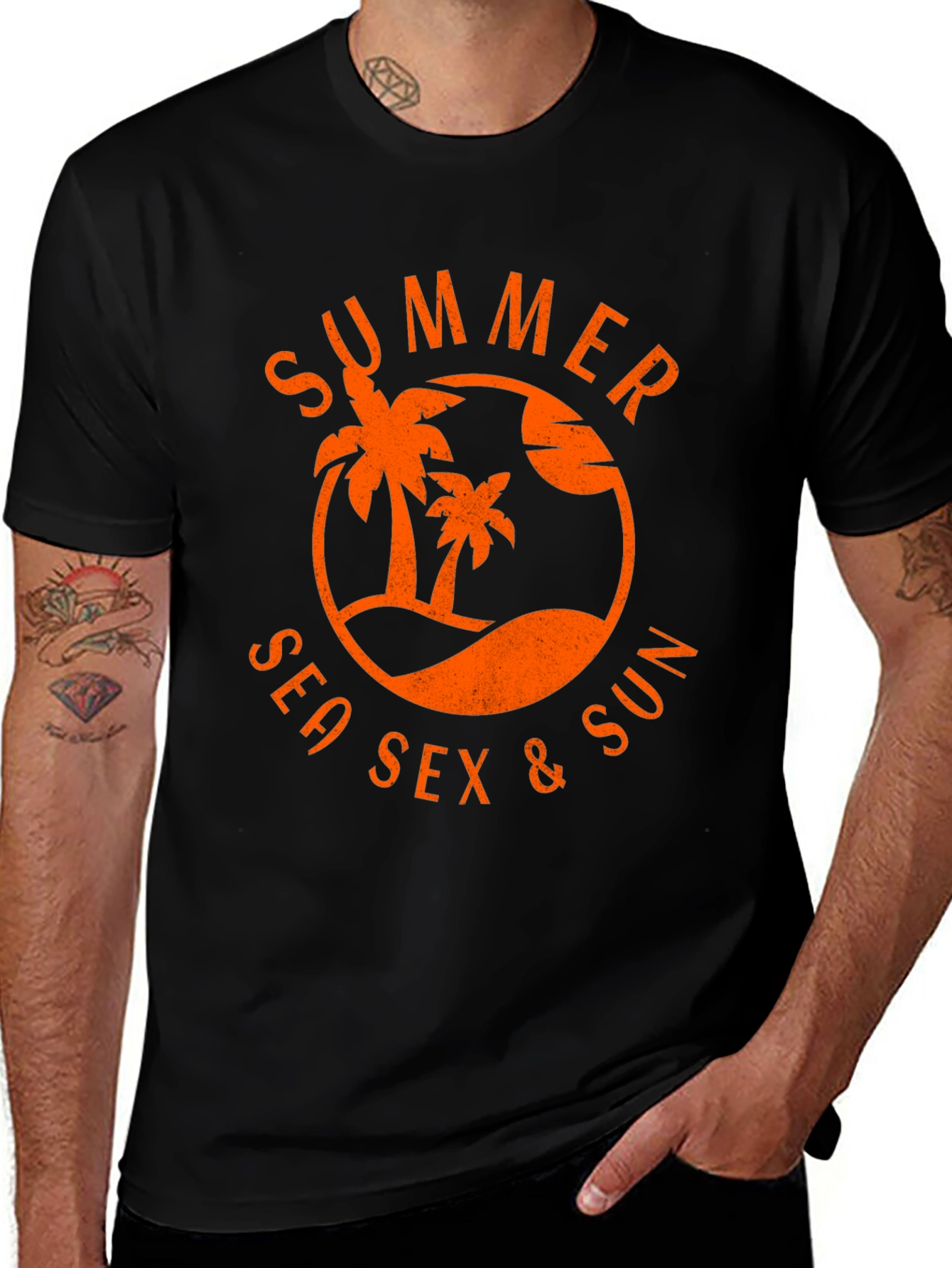 Variant 19 of Summer Sea Sex & Sun Graphic T-Shirt - Black