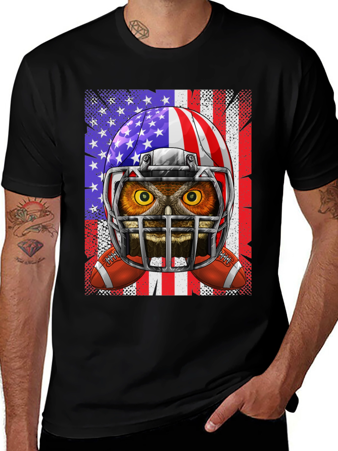 Variant 7 of Owl American Football T-Shirt