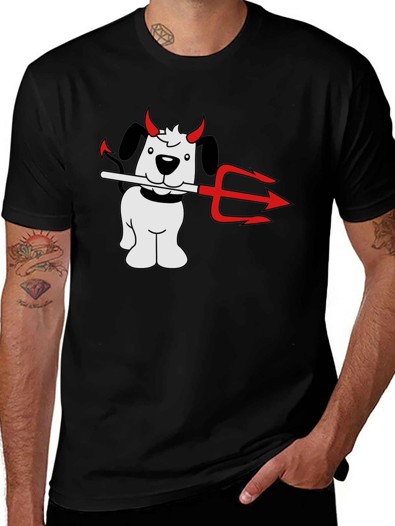 Variant 14 of Devil Dog T-Shirt - Mischievous Pup Graphic Tee