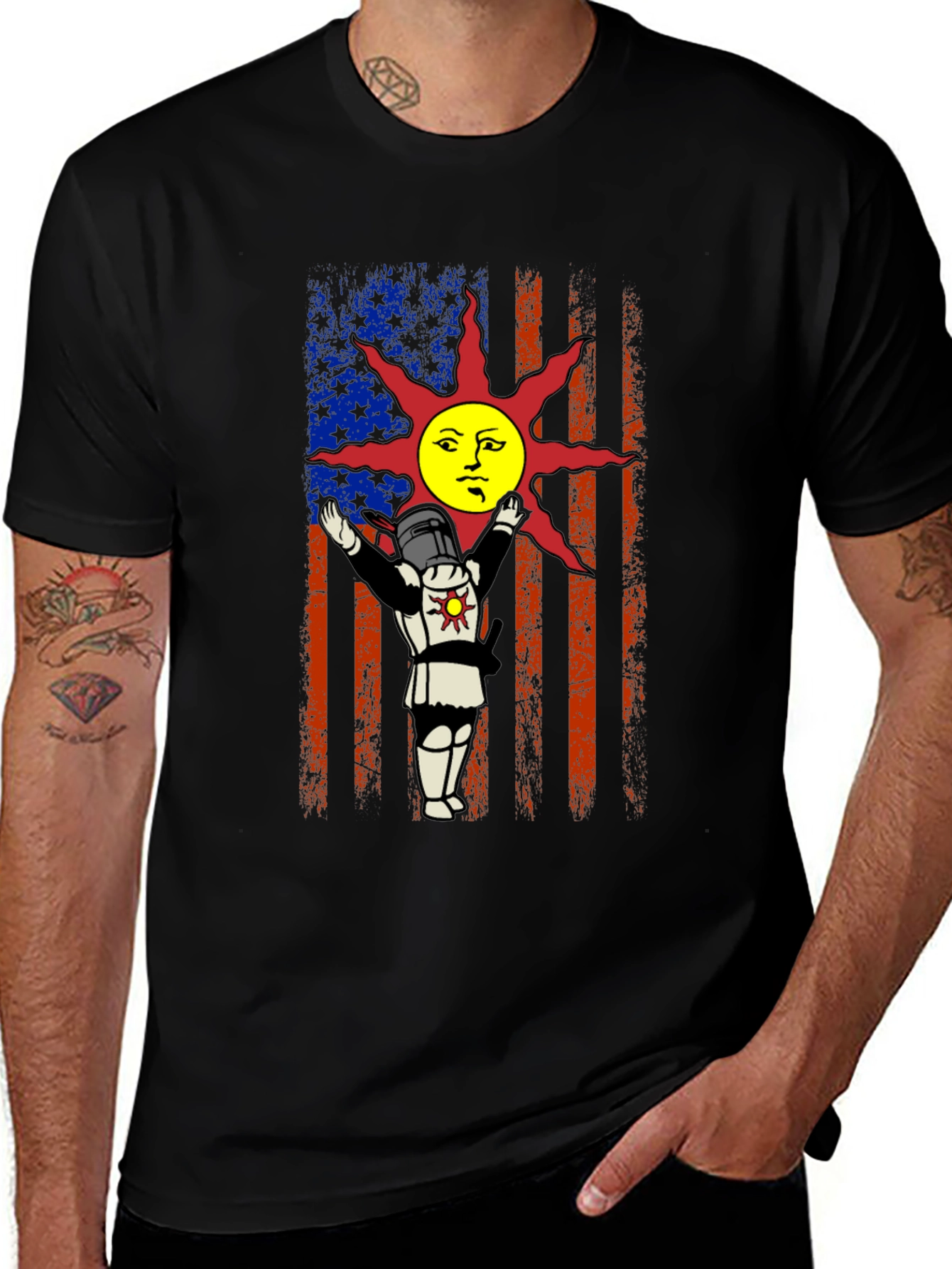 Variant 29 of Praise the Sun T-Shirt - Dark Souls Inspired Design