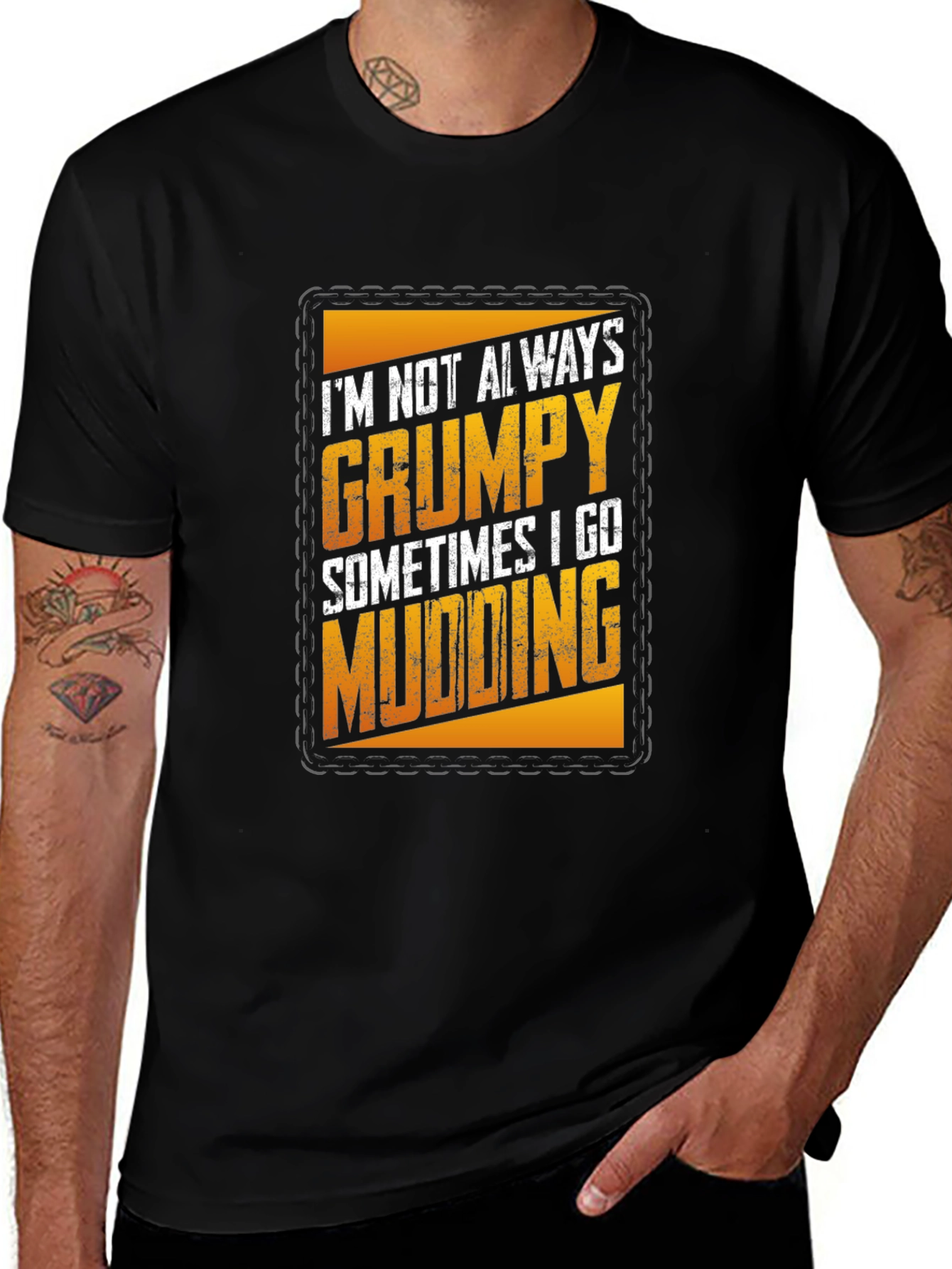 Variant 26 of Grumpy Mudding Graphic T-Shirt - Black