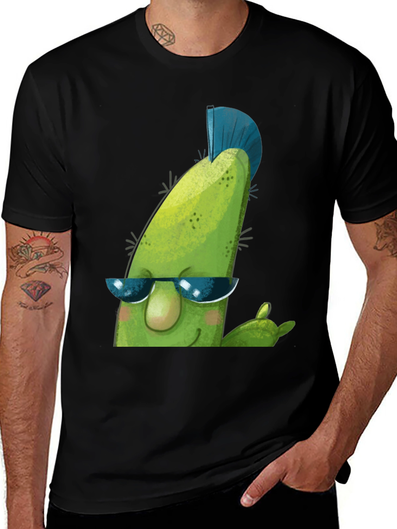 Variant 12 of Cool Cactus Graphic Tee - Rock On!