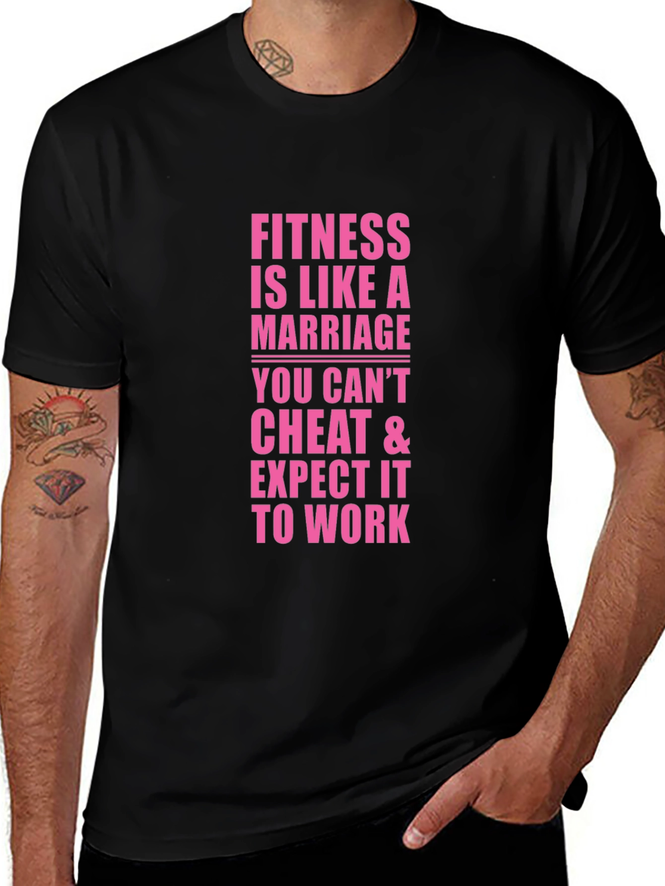 Variant 21 of Fitness Marriage Graphic Tee - Workout Motivation Shirt