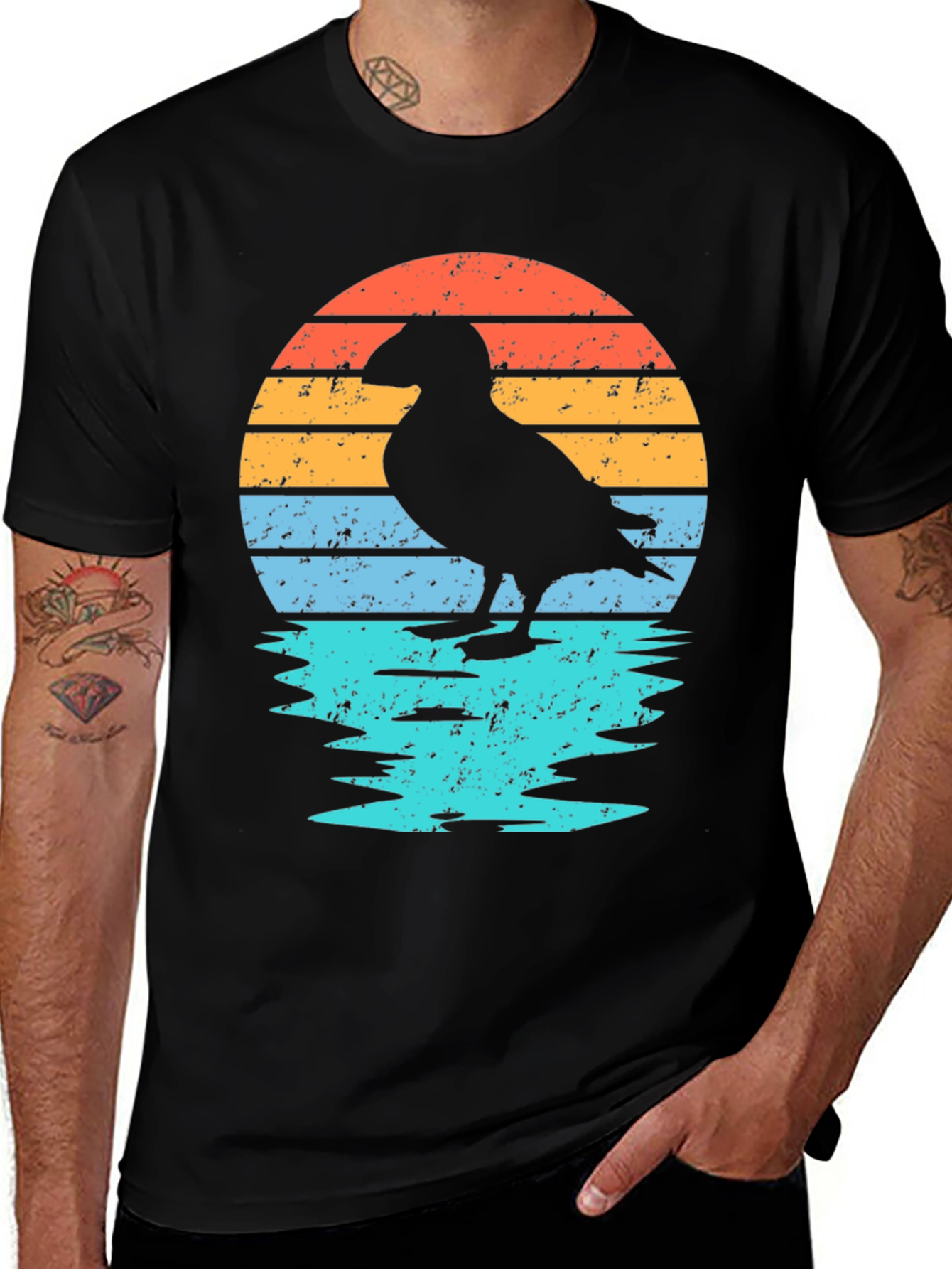 Variant 23 of Retro Puffin T-Shirt - Vintage Style Bird Graphic Tee