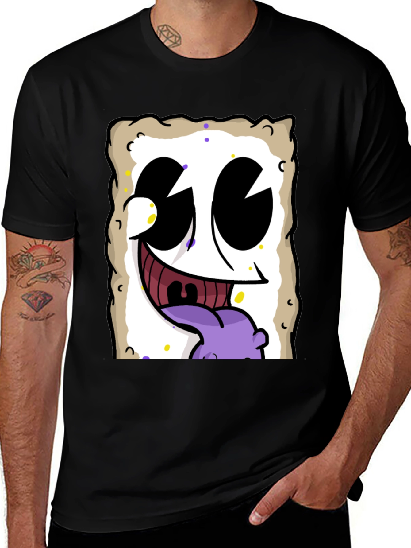 Variant 19 of Pop-Art Cartoon T-Shirt - Black