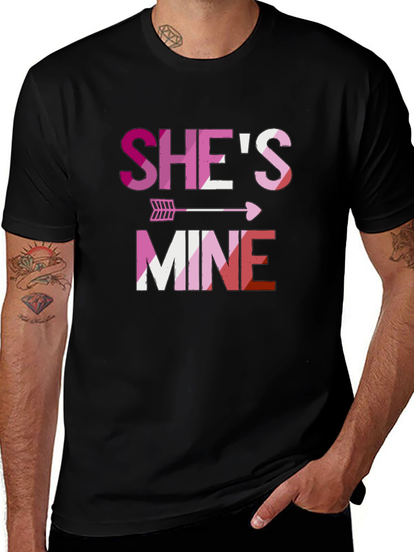 Variant 30 of She's Mine Lesbian Pride T-Shirt