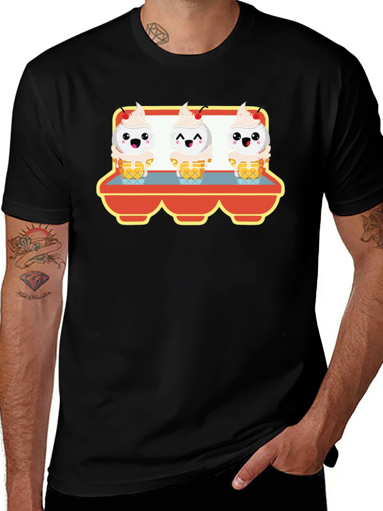 Variant 10 of Cute Ice Cream Cone T-Shirt - Unique Graphic Tee