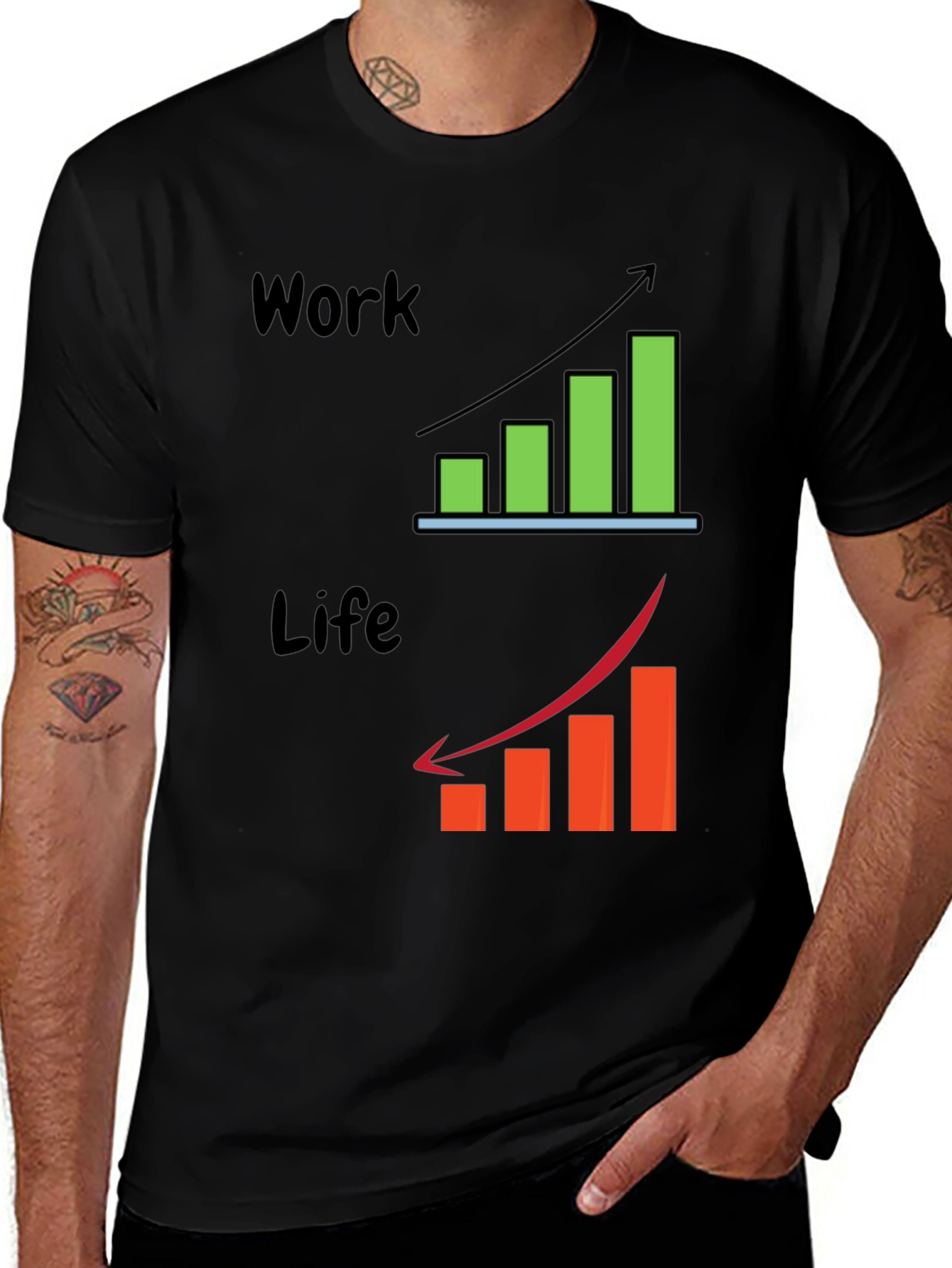 Variant 25 of Work Life Balance Graphic T-Shirt