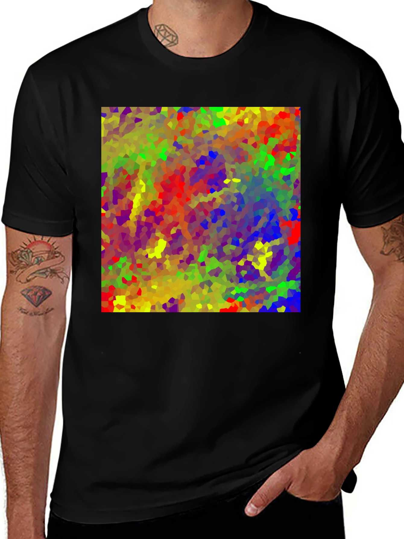 Variant 16 of Abstract Mosaic Art T-Shirt - Vibrant Graphic Tee