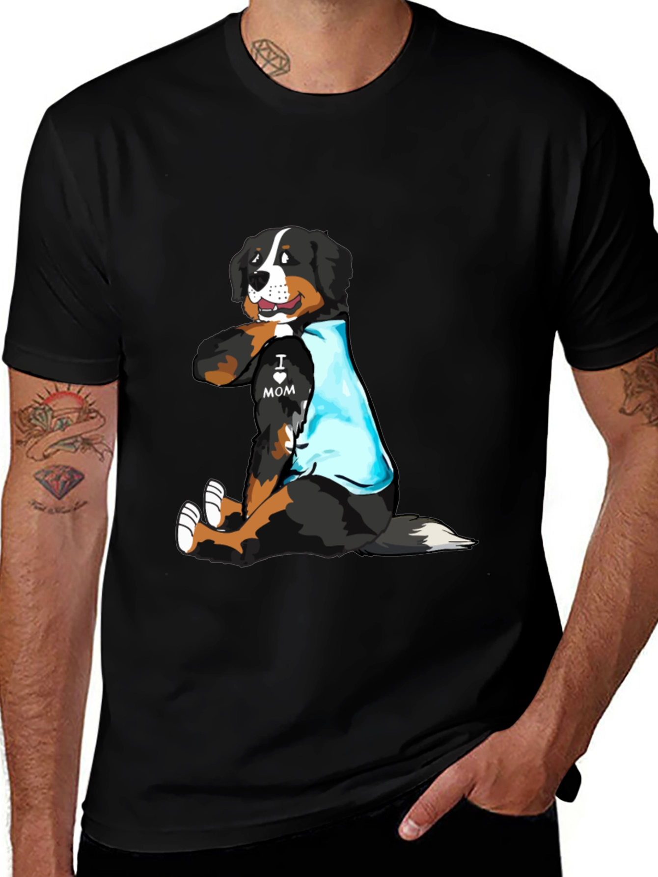 I Love Mom Dog T-Shirt