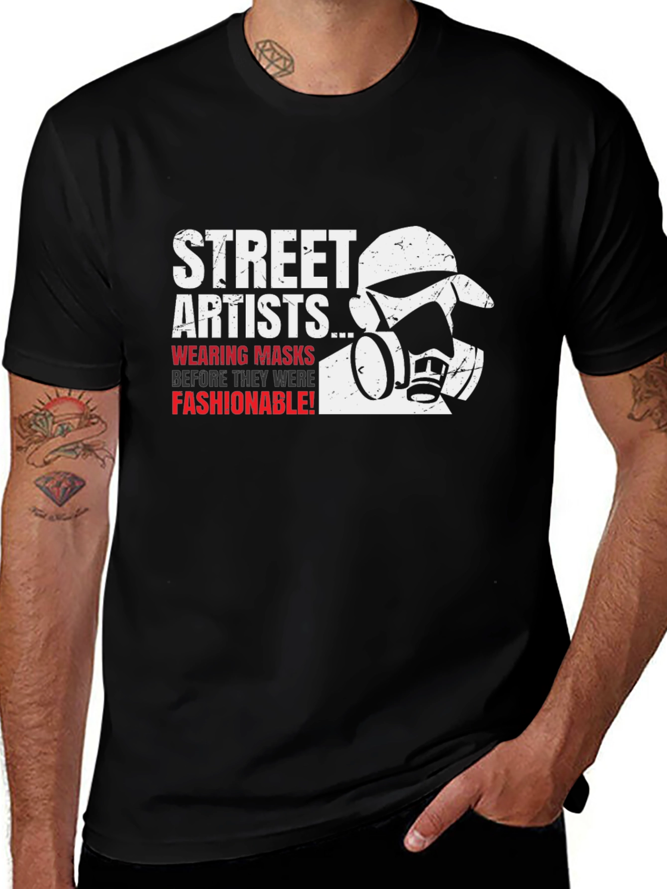 Street Artists Mask T-Shirt - Graffiti Style