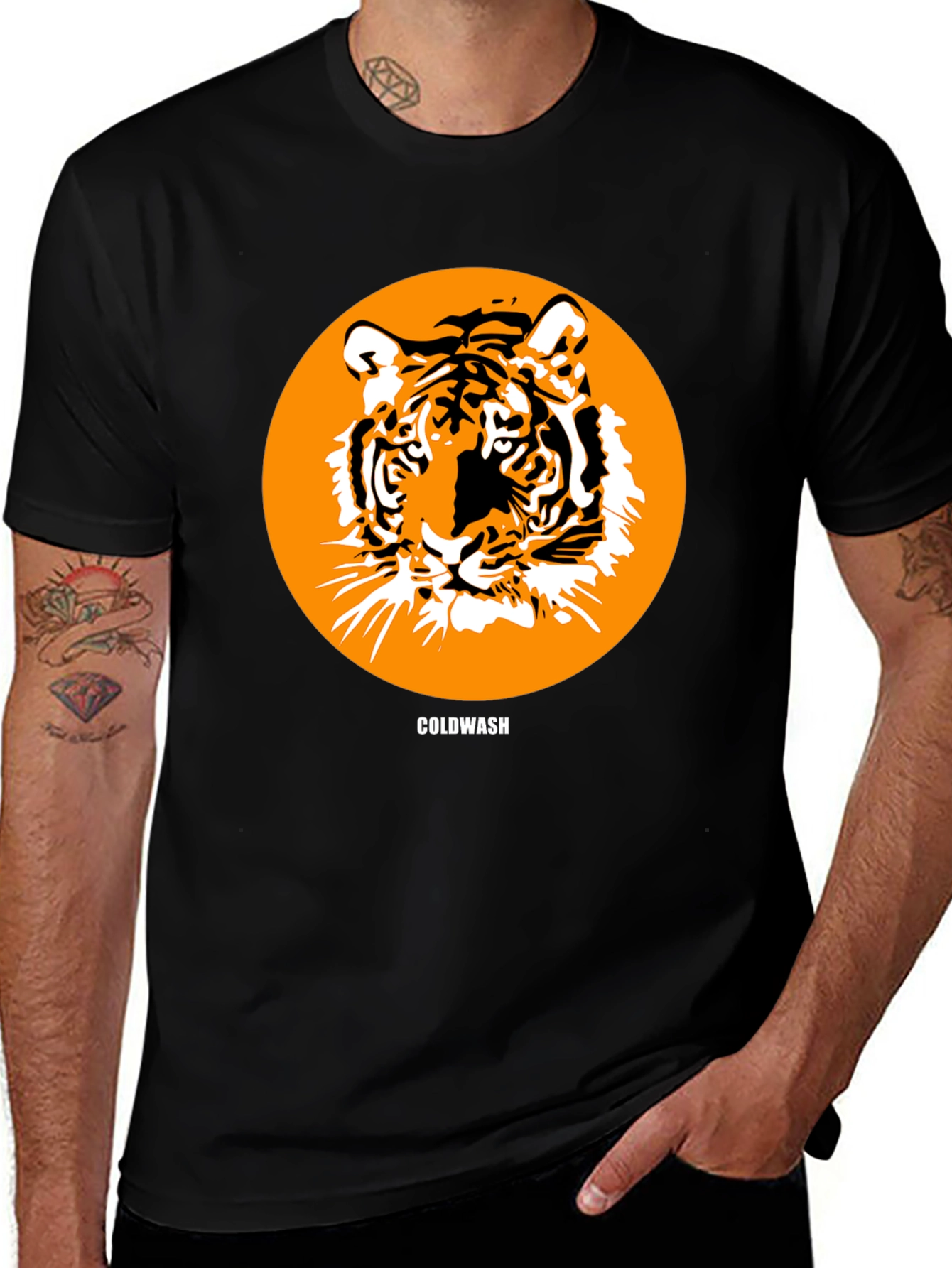 Tiger Circle Graphic Tee - Coldwash Design