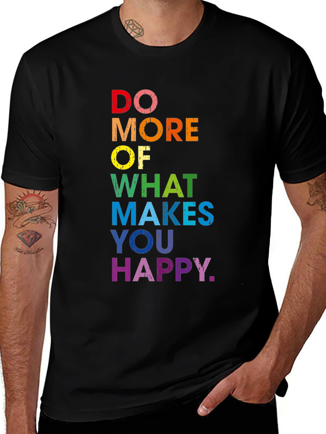 Variant 24 of Rainbow 'Do More of What Makes You Happy' Graphic Tee