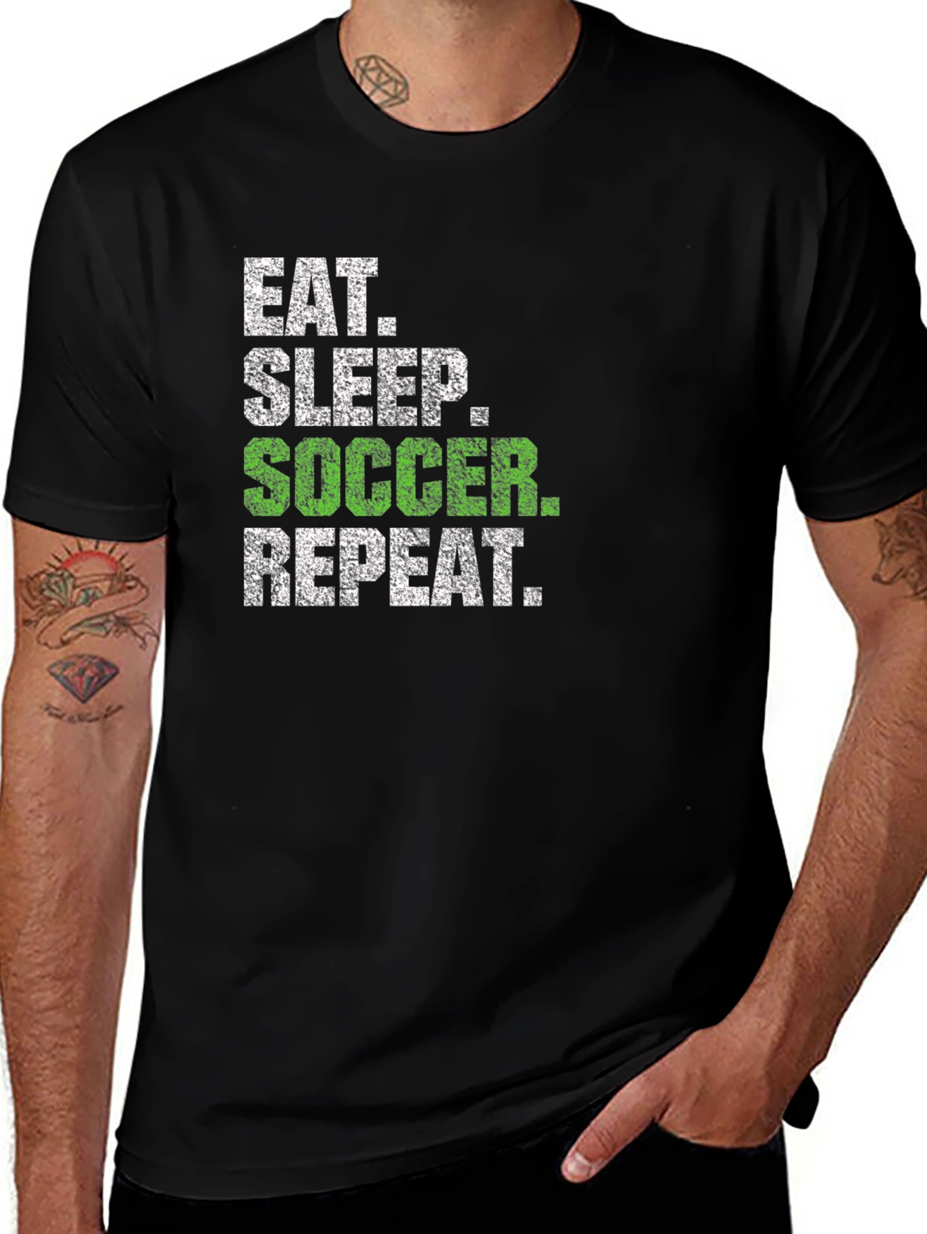 Variant 13 of Eat Sleep Soccer Repeat T-Shirt