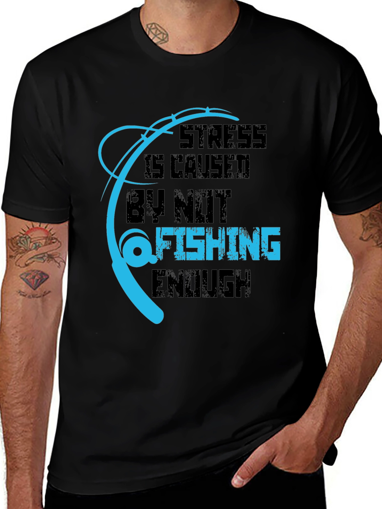 Variant 5 of Stress Caused By Not Fishing T-Shirt