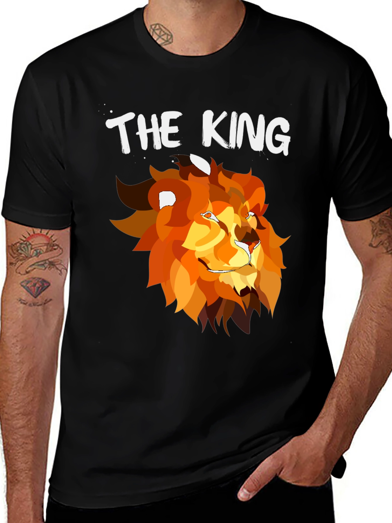 Variant 20 of The King Lion Graphic T-Shirt - Black