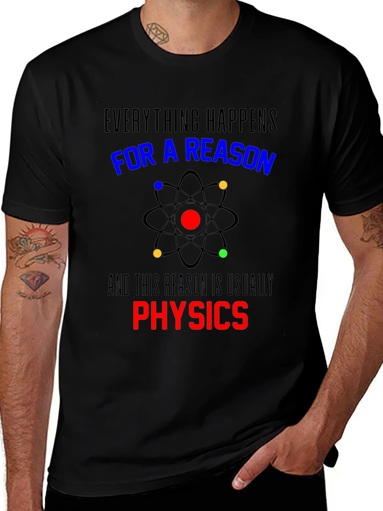 Variant 27 of Everything Happens Physics T-Shirt
