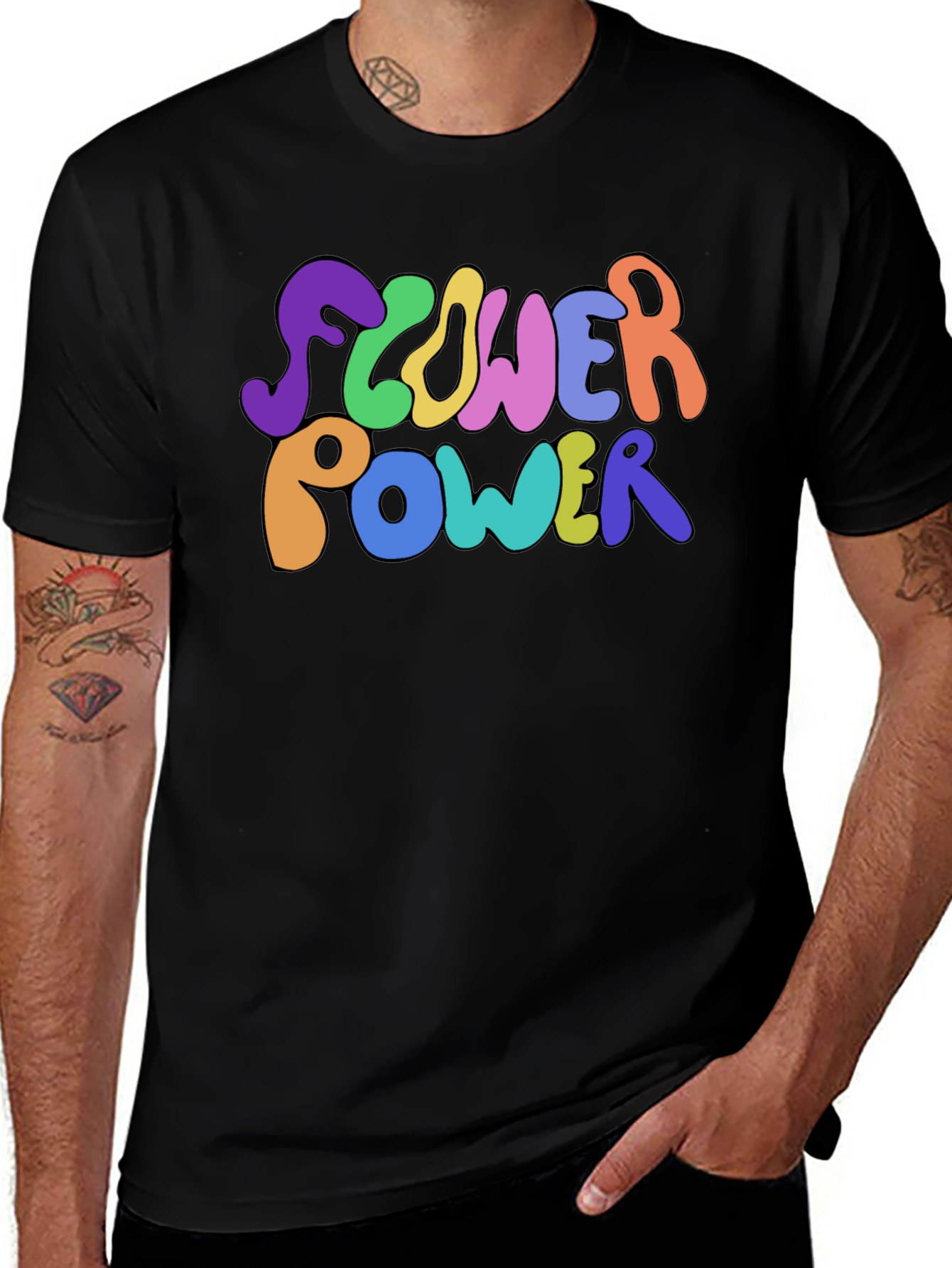 Flower Power Graphic Tee - Groovy Retro Style