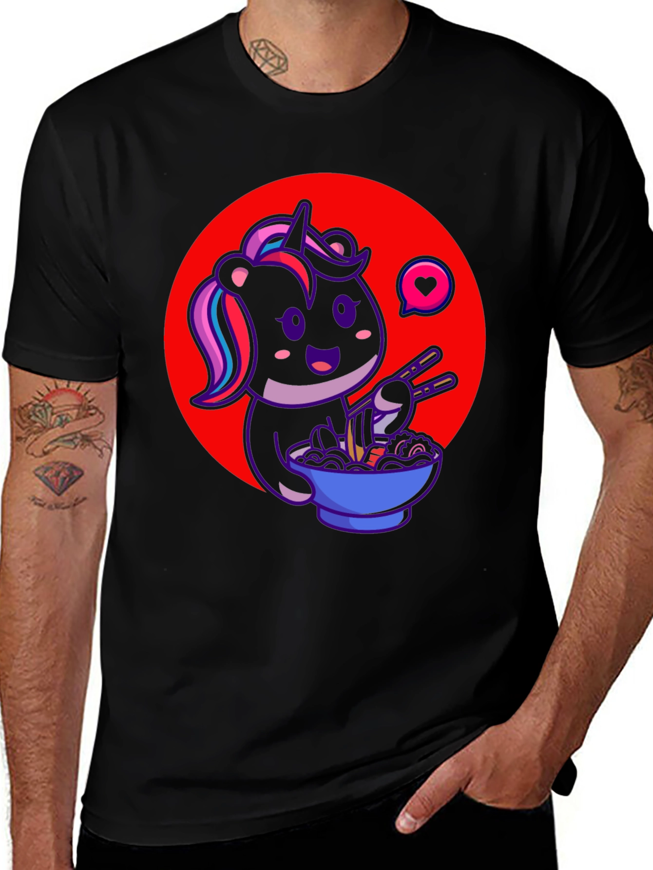 Variant 12 of Unicorn Ramen T-Shirt - Cute Japanese Style Tee