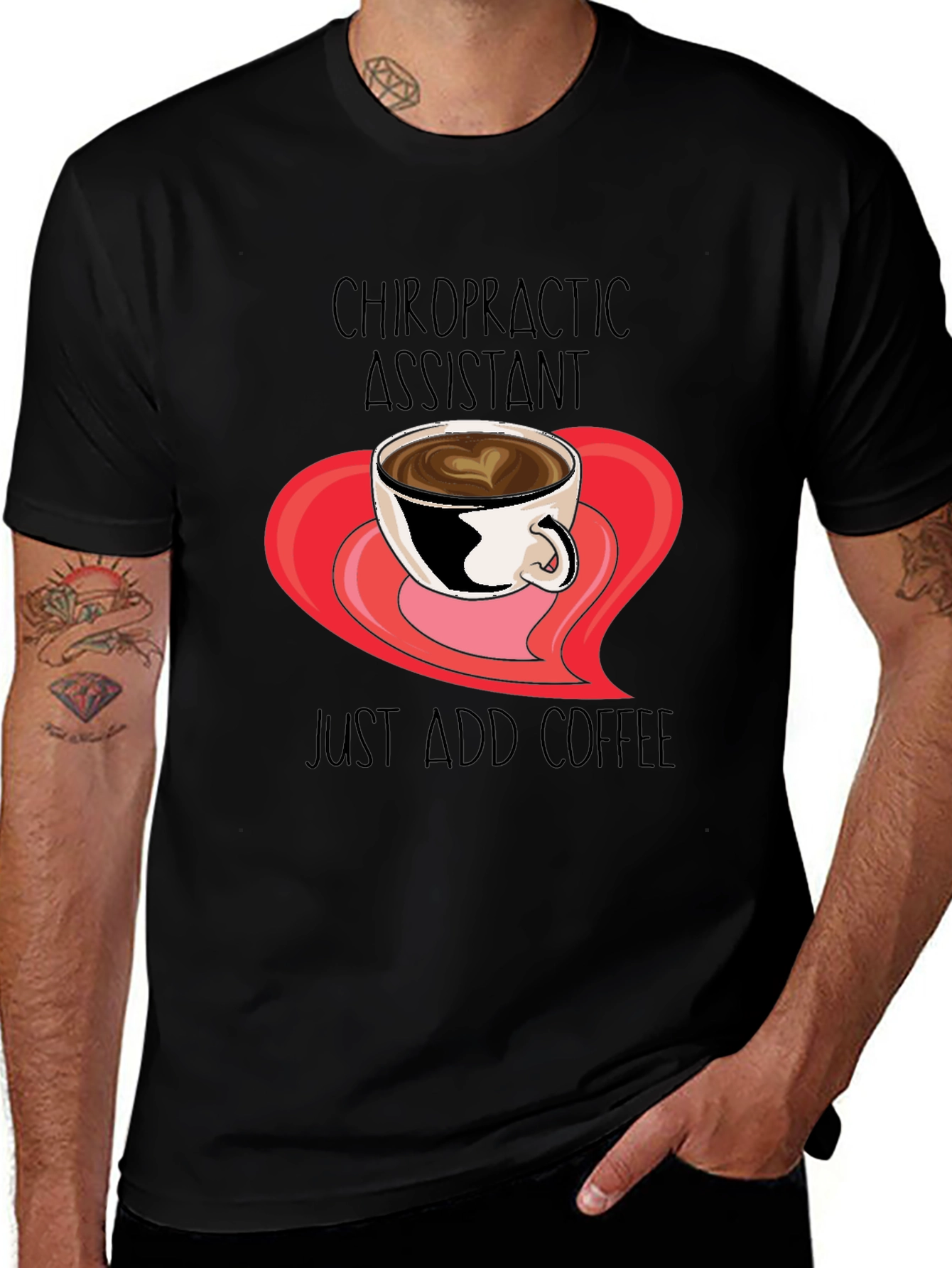 Black Chiropractic Assistant Coffee T-Shirt main image