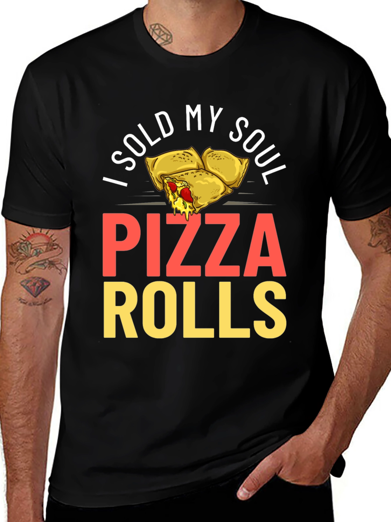 Variant 4 of Pizza Rolls Graphic Tee - I Sold My Soul T-Shirt