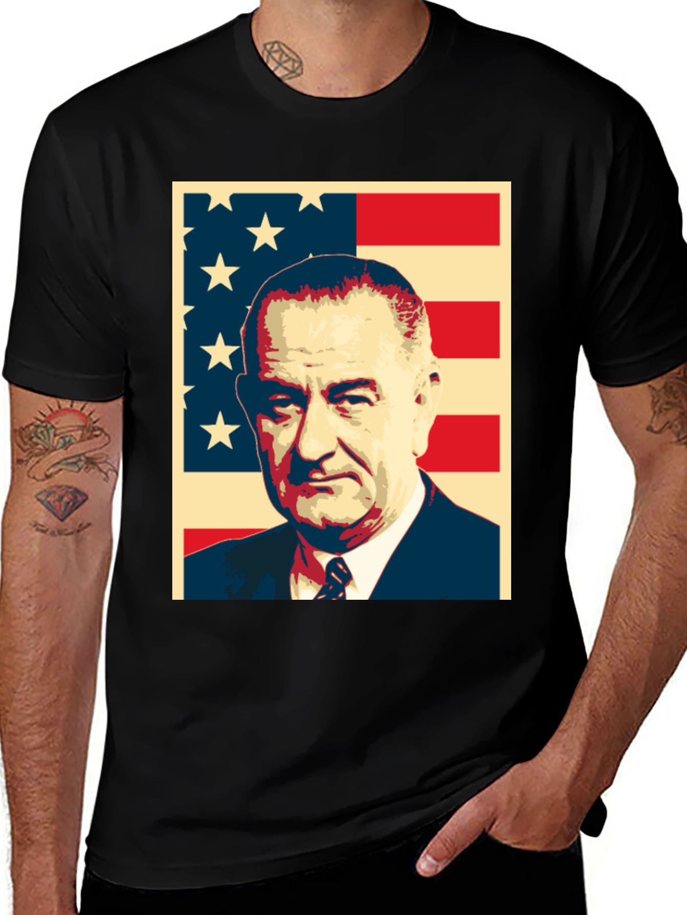 LBJ American Flag T-Shirt