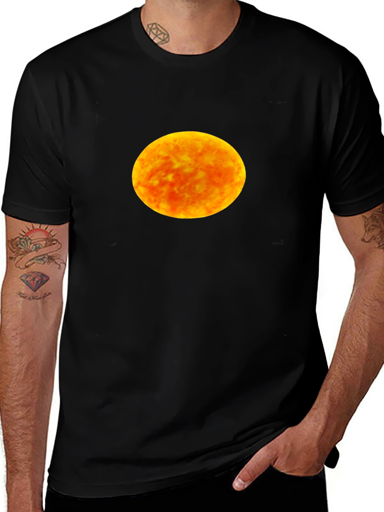 Variant 30 of Solar Orb T-Shirt - Black Cotton Blend