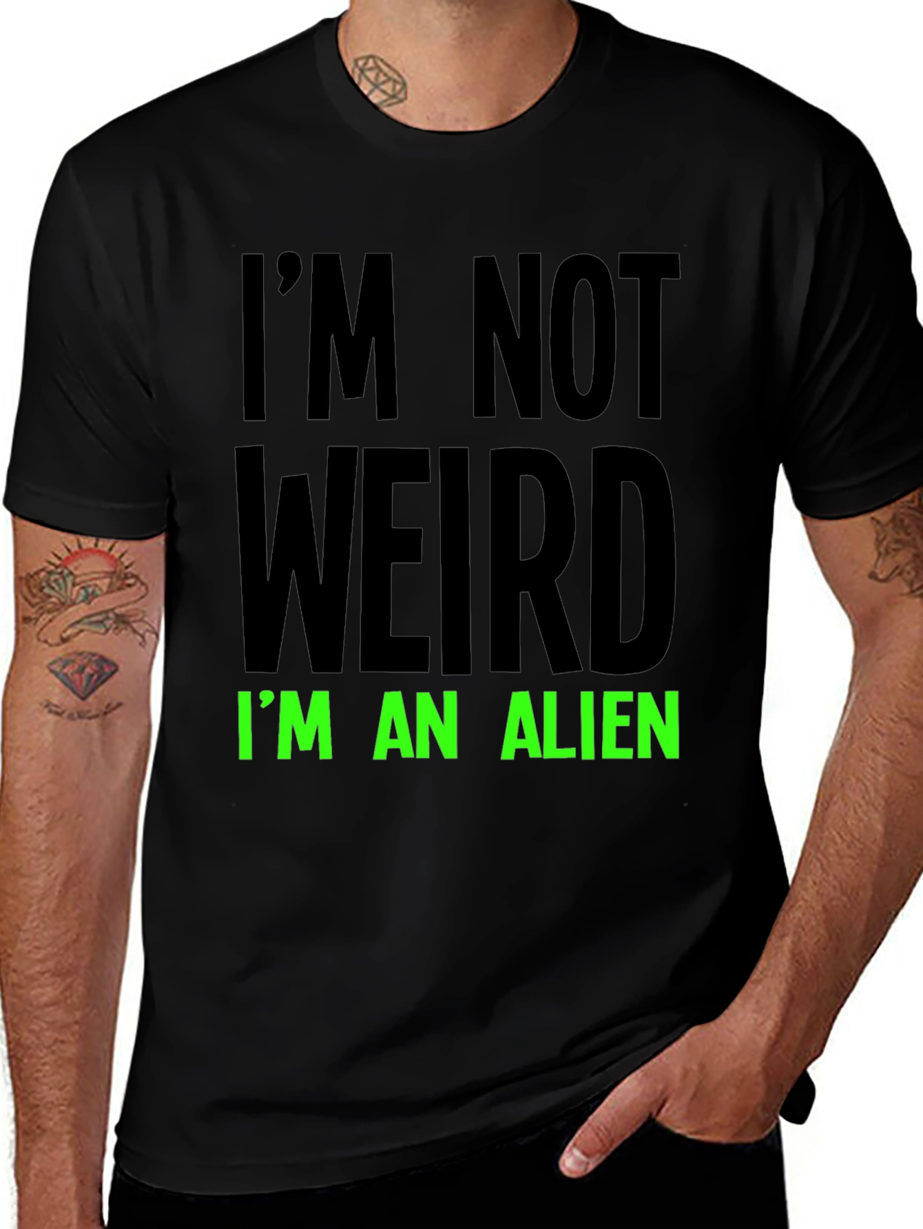 Variant 29 of I'm Not Weird, I'm An Alien T-Shirt Funny Novelty Tee