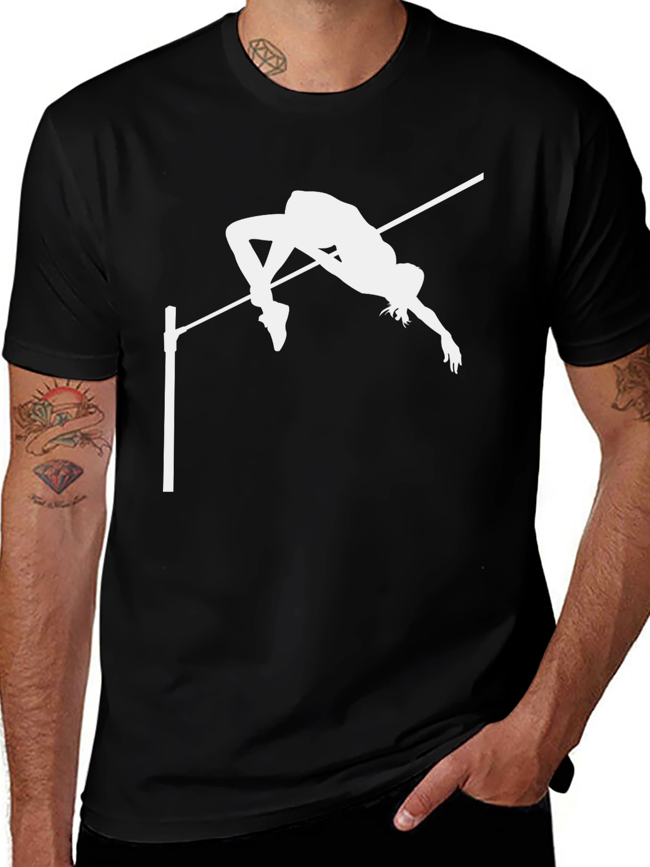 Variant 17 of High Jump Silhouette Black T-Shirt