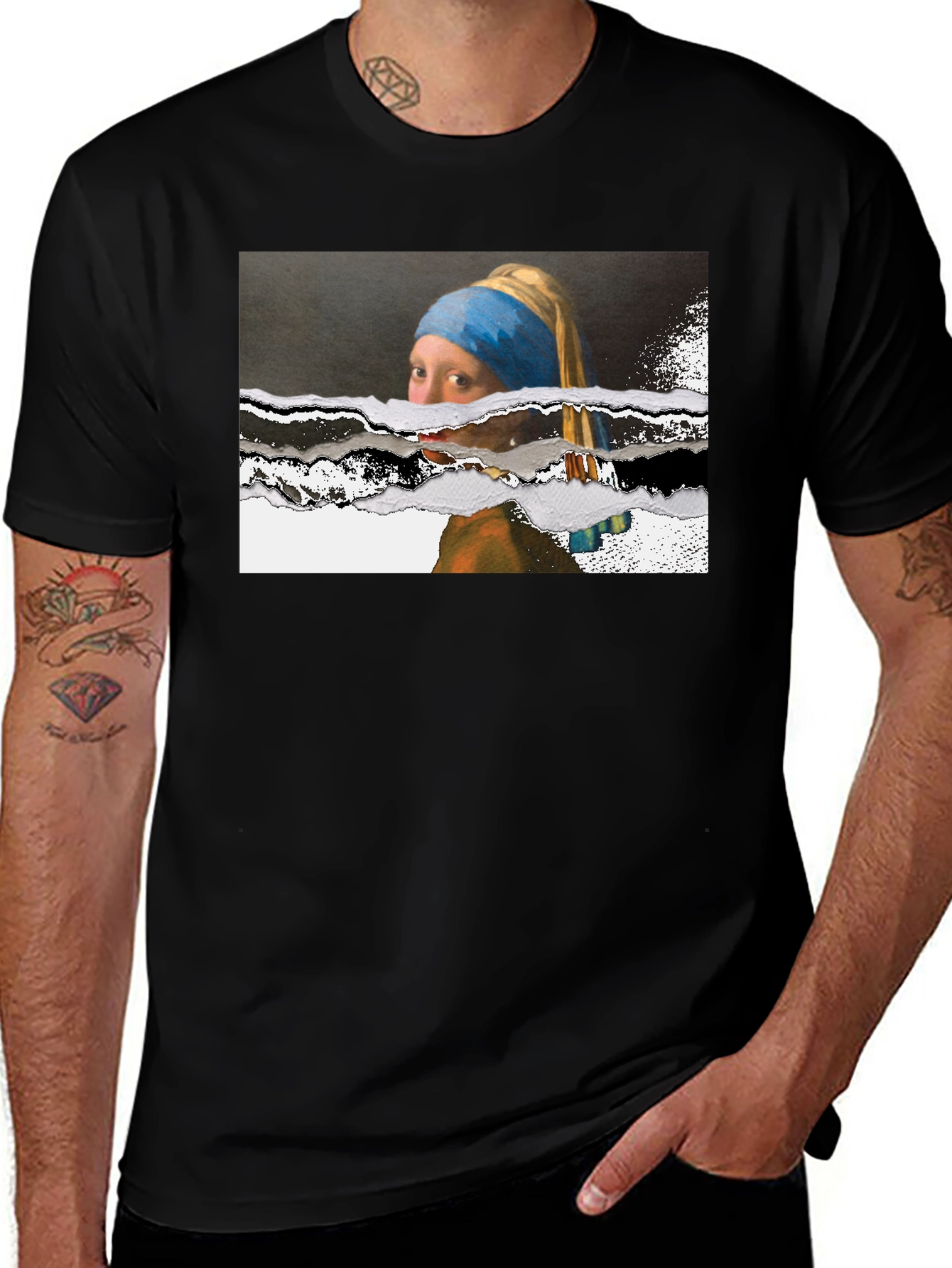 Variant 22 of Girl with a Pearl Earring Art T-Shirt