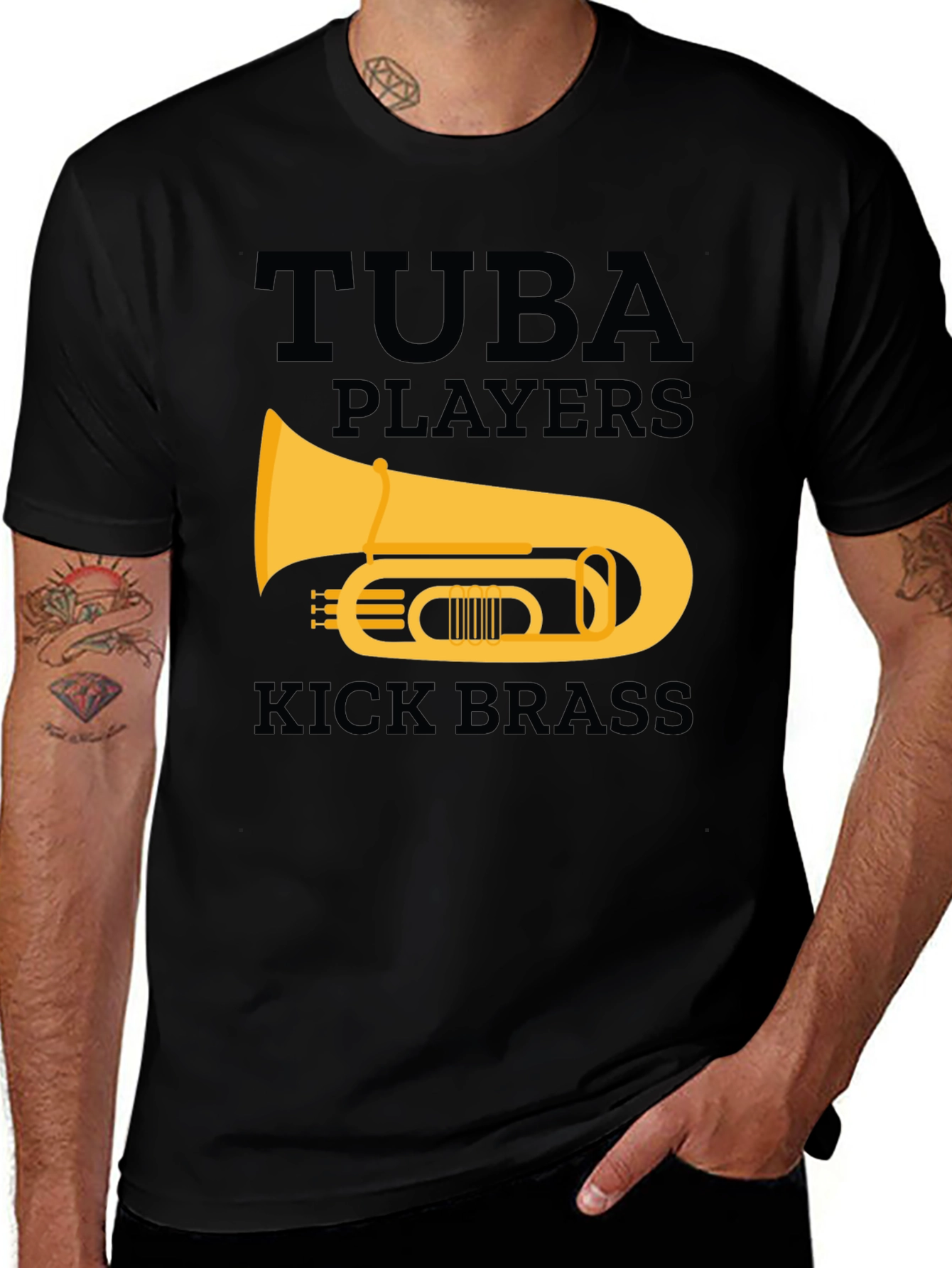 Variant 16 of Tuba Players Kick Brass Graphic T-Shirt