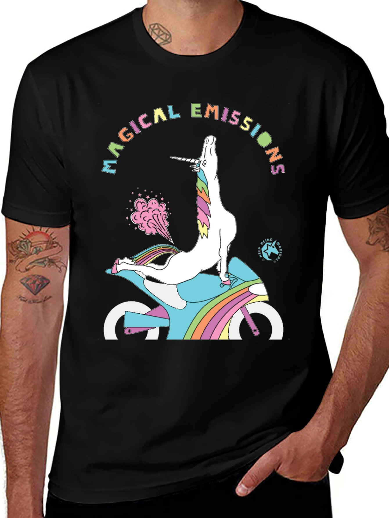 Variant 7 of Magical Emissions Unicorn T-Shirt