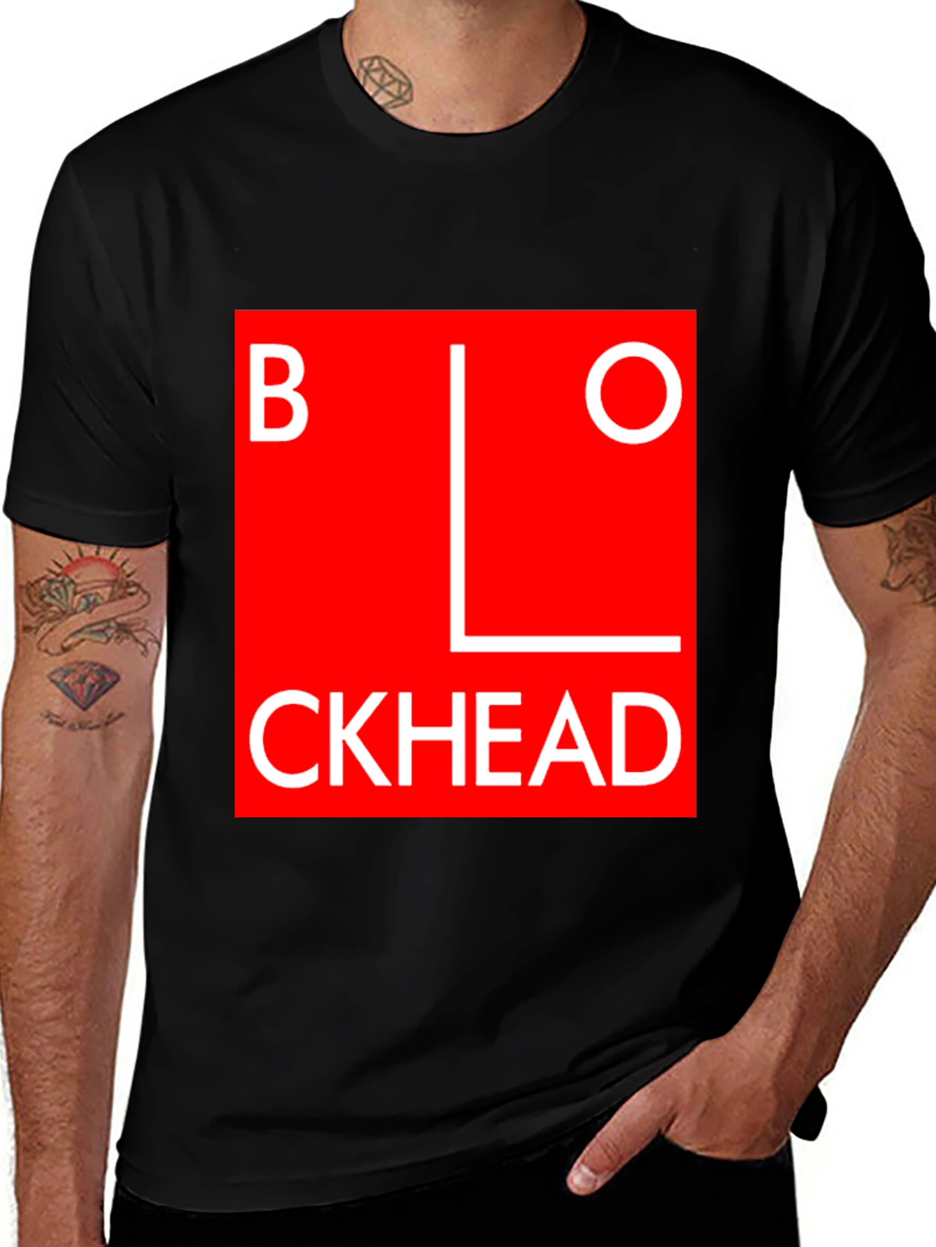 Variant 18 of Blockhead Graphic Tee - Bold Statement T-Shirt