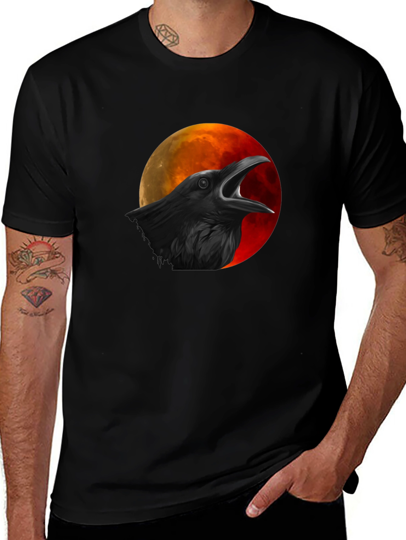 Variant 22 of Raven Moon Graphic T-Shirt