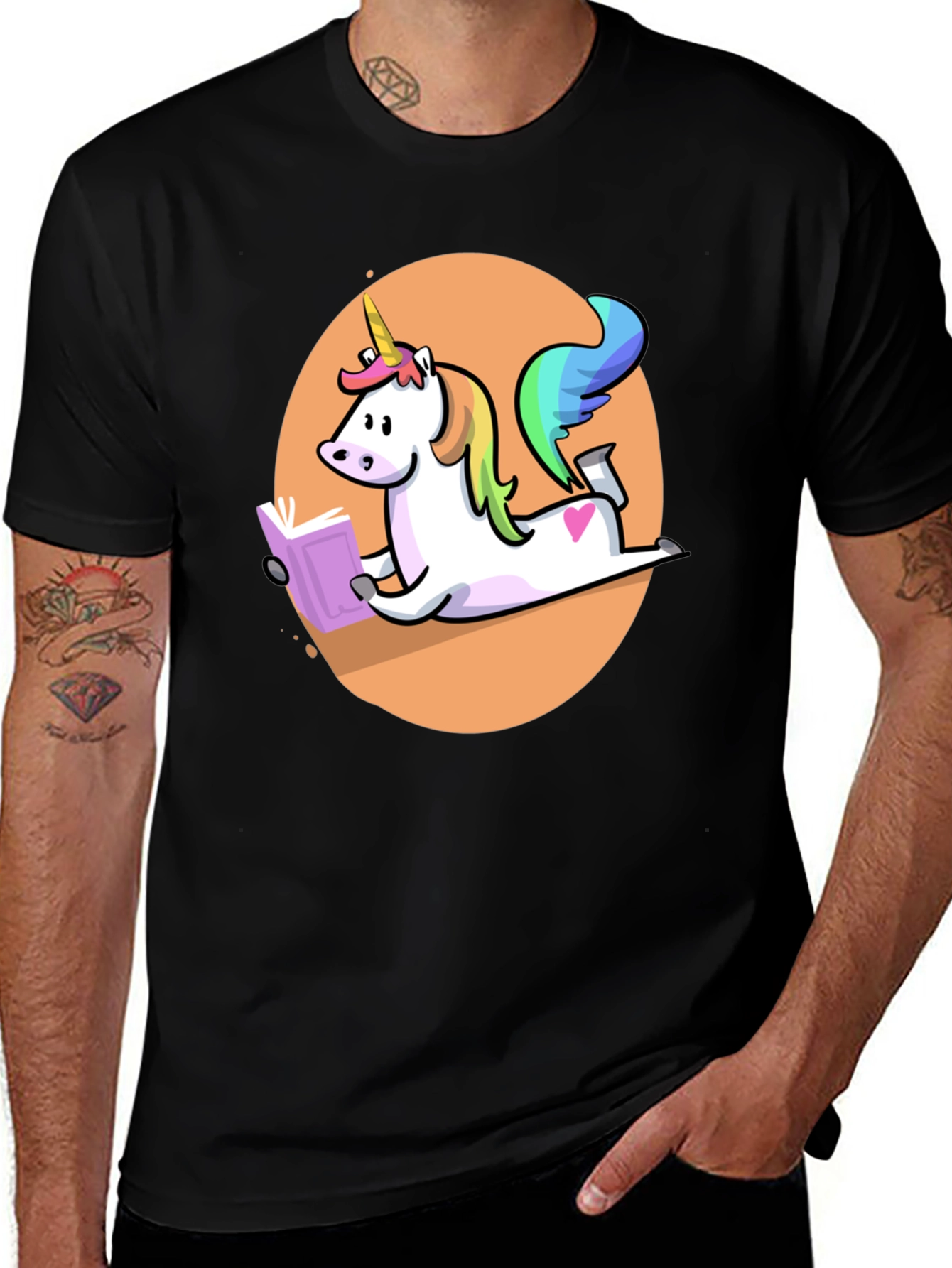 Variant 18 of Unicorn Reading Book T-Shirt